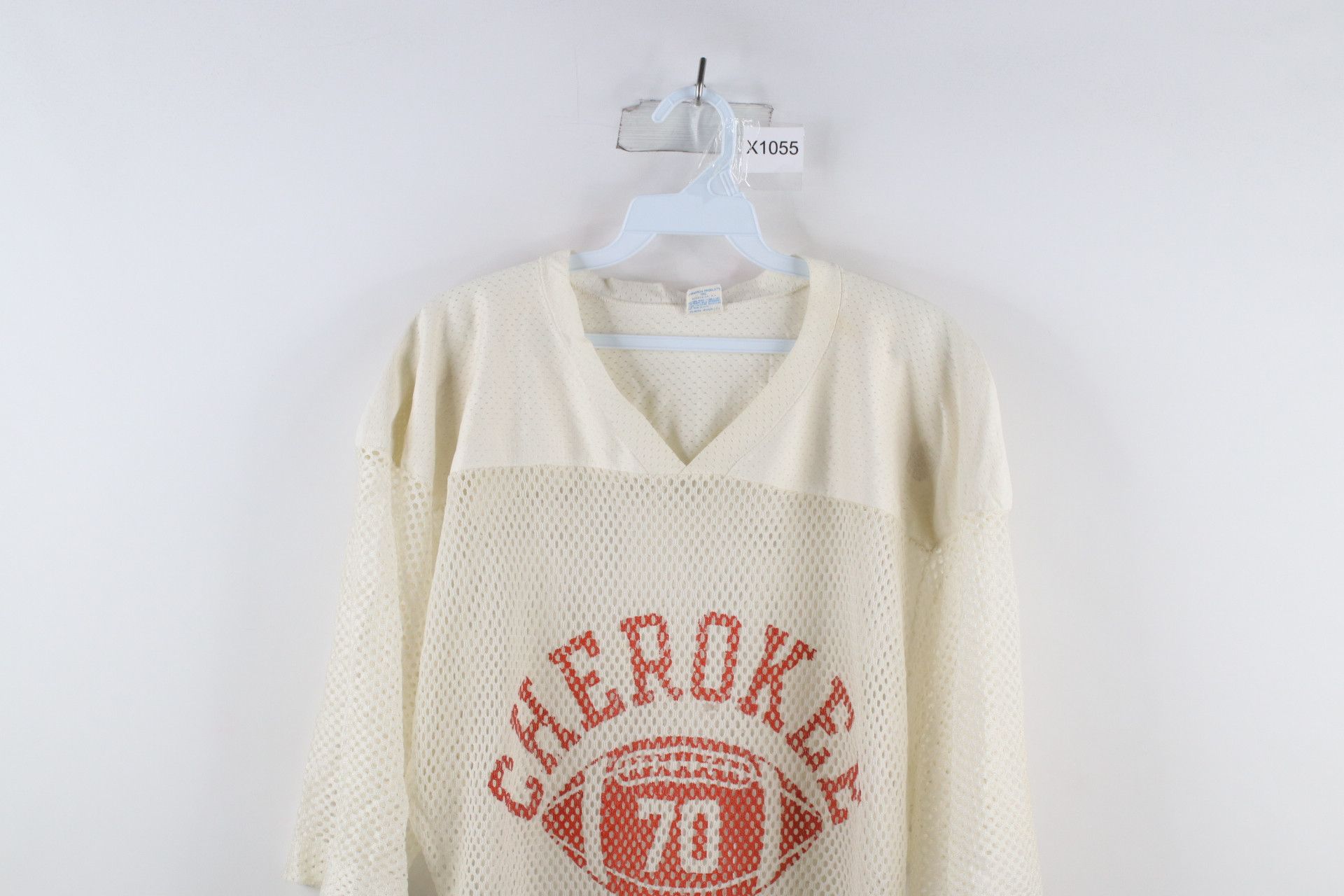 Champion × Vintage Vintage 70s Champion Out Mesh Football Jersey White USA Size US M / EU 48-50 / 2 - 2 Thumbnail