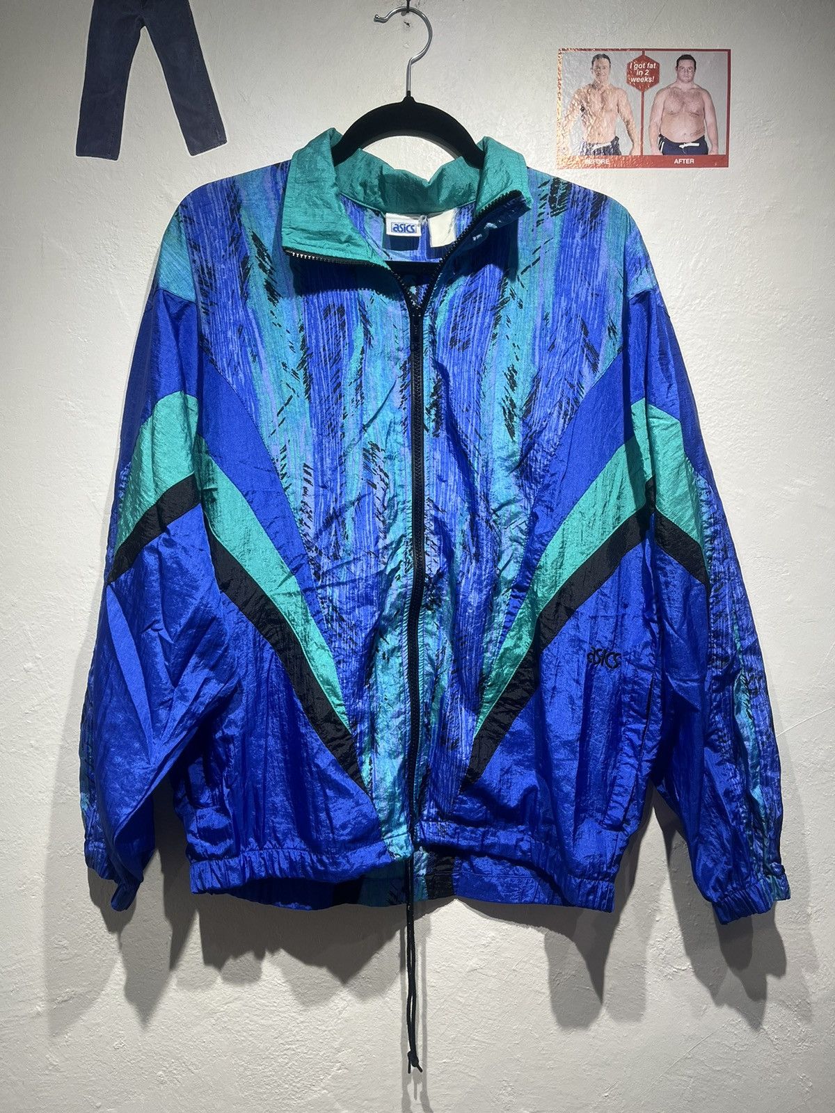Asics × Vintage Vintage Asics Windbreaker Size US L / EU 52-54 / 3 - 1 Thumbnail