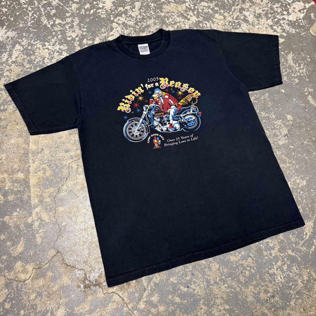 Vintage Vintage Riding For a Reason Clown You + Illegal Gun = Prison Size US L / EU 52-54 / 3 - 6 Thumbnail