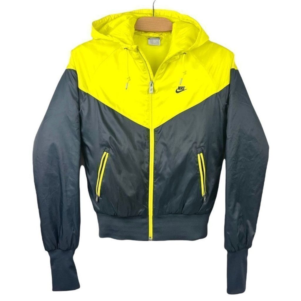 Nike NIKE Windrunner Zip Up Jacket in Yellow & Black Size S Size S / US 4 / IT 40 - 4 Thumbnail