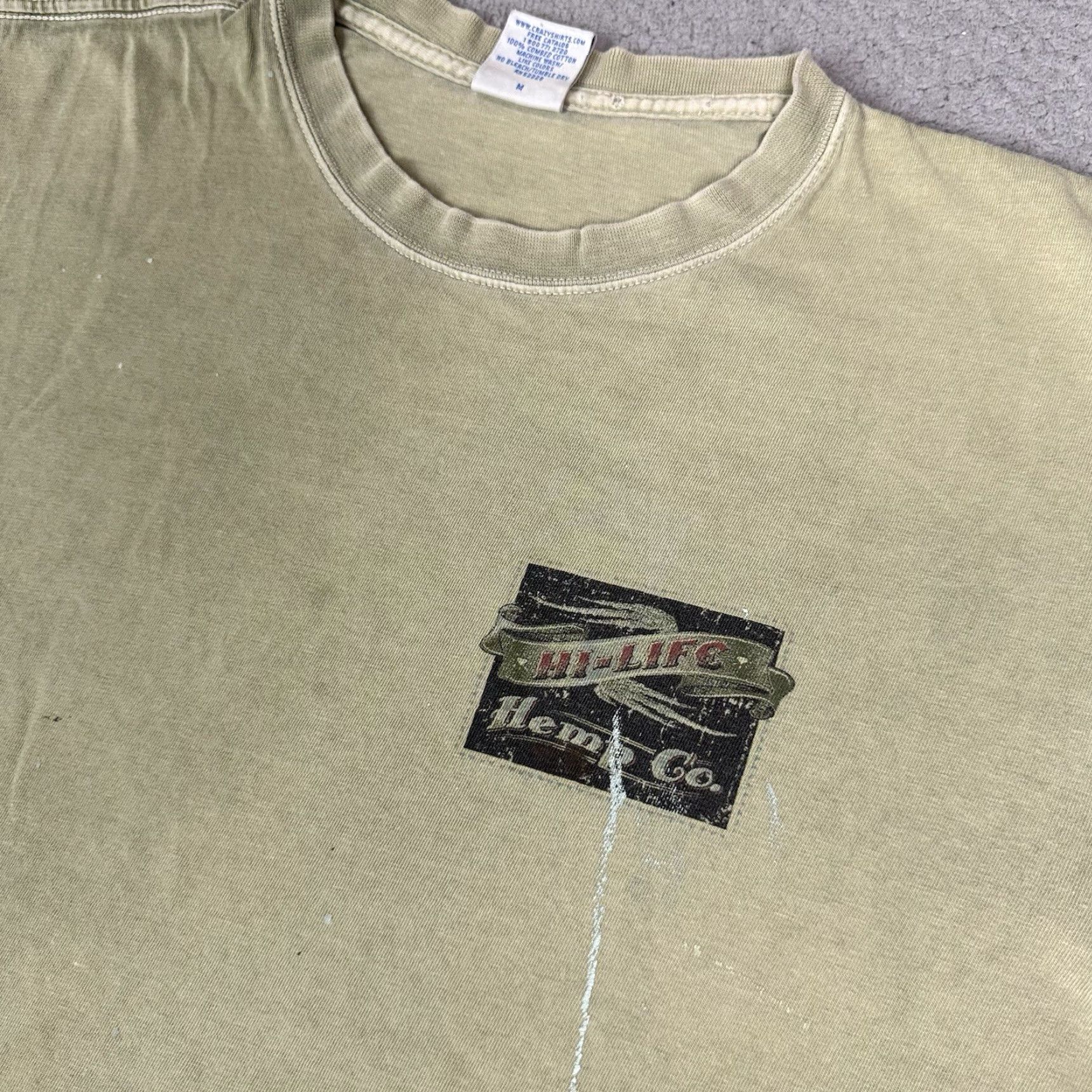 CO VINTAGE Hi Life Hawaii T Shirt Mens M Green Hemp Co Dyed Crazy Weed Distressed Marijuana M Green Hemp Co Shirt Mens M Vintage Boys Mens? Size US M / EU 48-50 / 2 - 7 Thumbnail