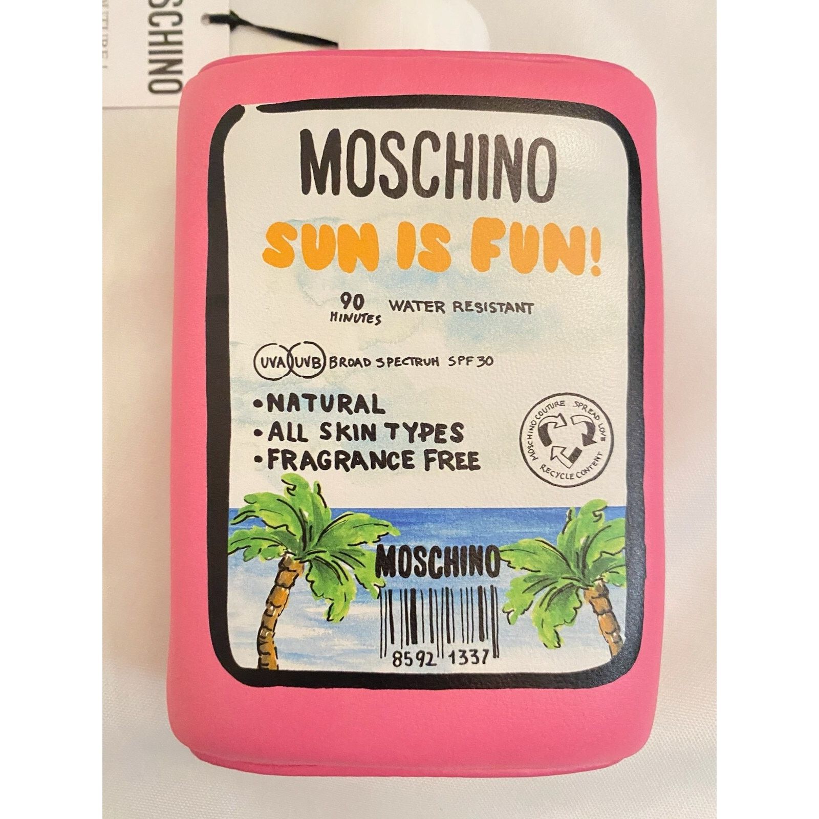 Moschino SS23 MOSCHINO Tropical Tan Clutch Pink Padded Sunscreen30SPF Size ONE SIZE - 3 Thumbnail