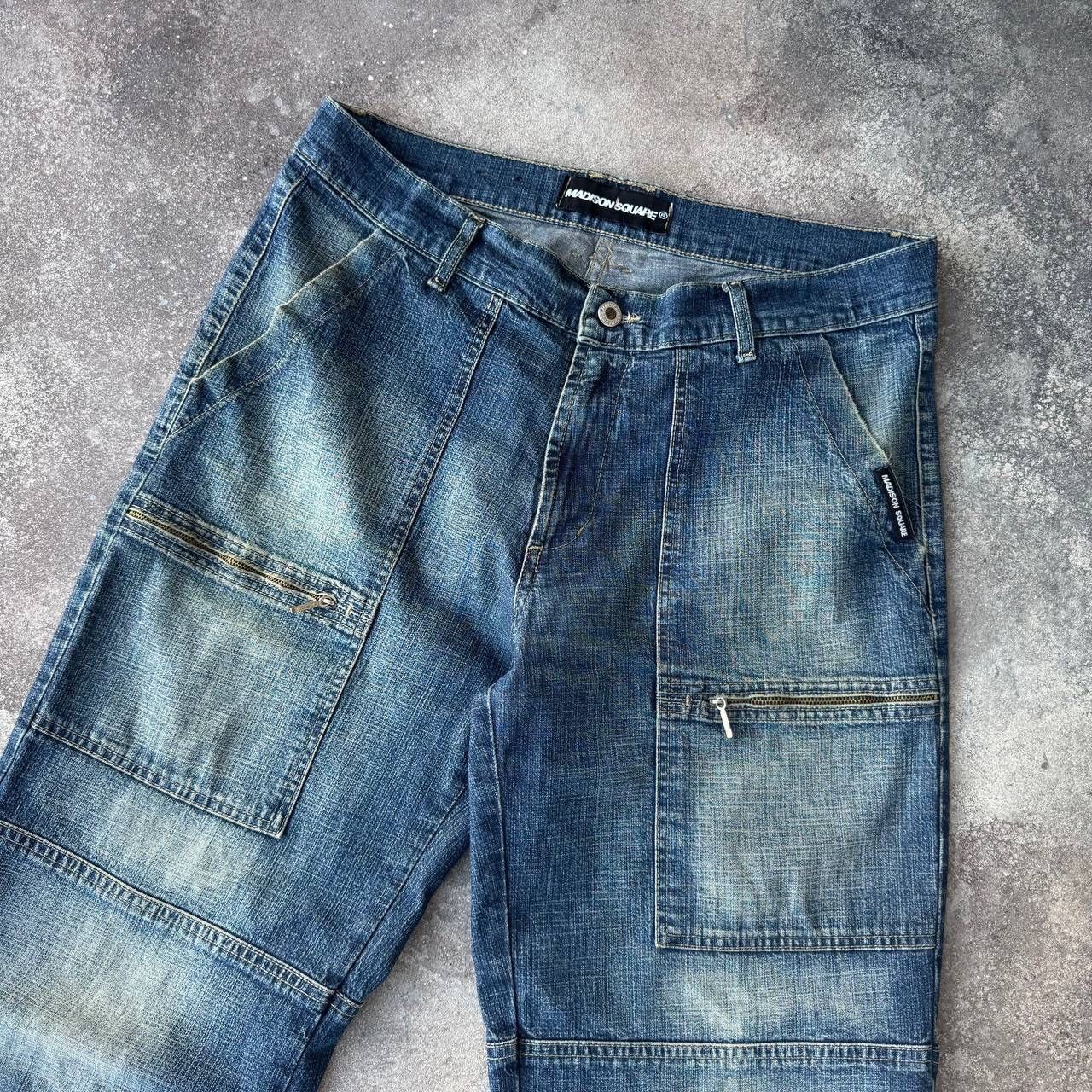 20471120 × If Six Was Nine × Japanese Brand Amazing Vintage Cargo Washed Denim Jeans Y2K Size US 33 - 4 Thumbnail