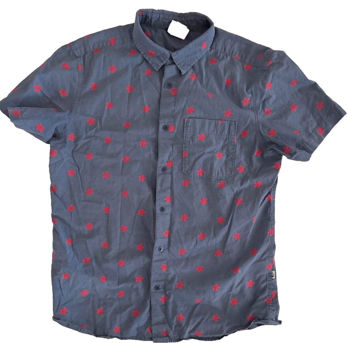 The North Face North Face Short Sleeve Button Down Hiking Men's L Blue Red Size US L / EU 52-54 / 3 - 1 Thumbnail