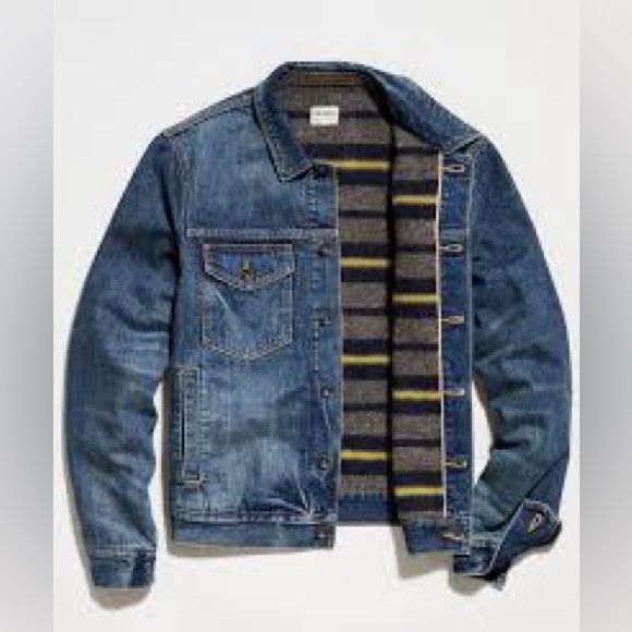 Todd Snyder Todd Snyder Denim Jacket Lined Wool Blend Size L Size US L / EU 52-54 / 3 - 3 Thumbnail