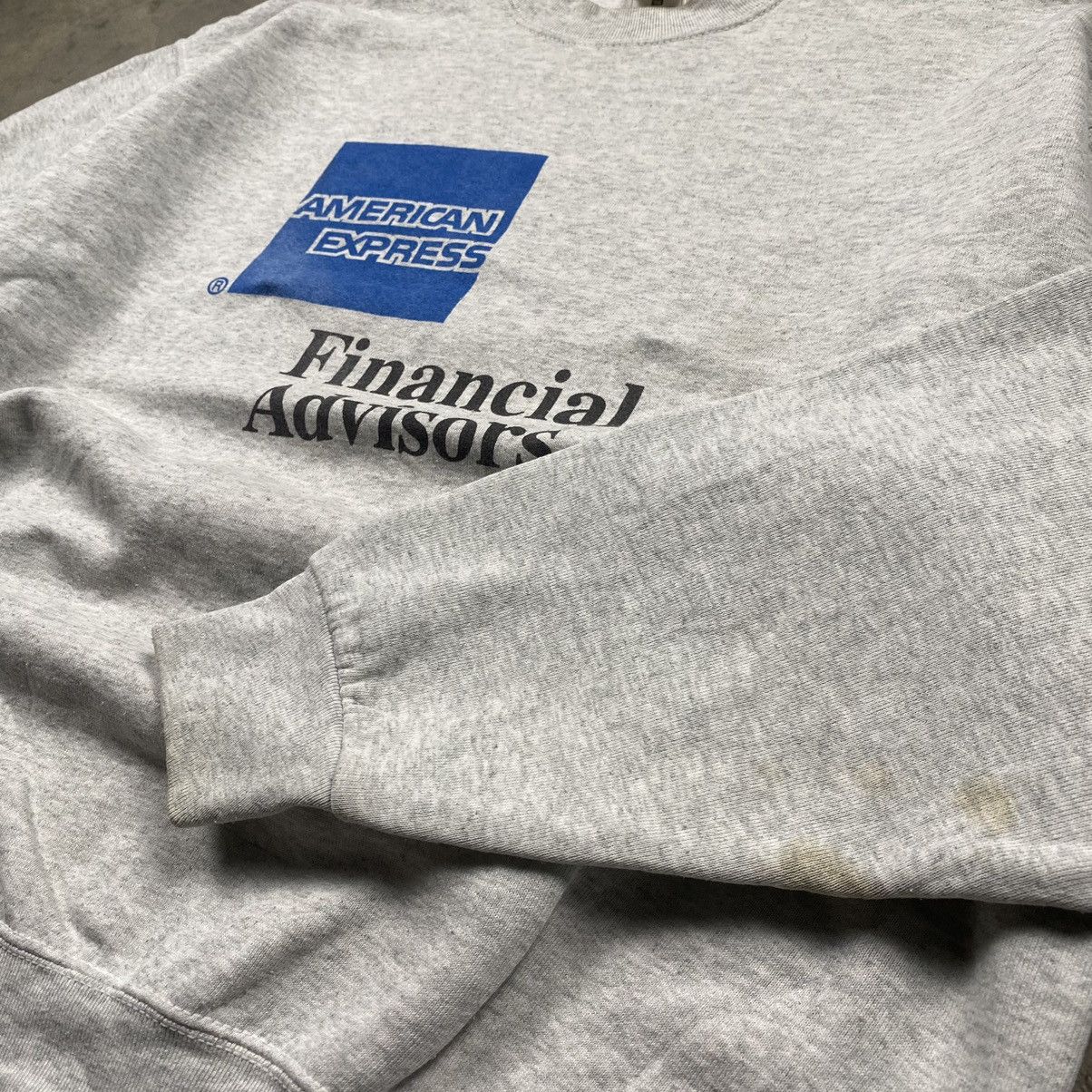 American Apparel × Fruit Of The Loom × Vintage y2k American Express Financial Advisor Crewneck Size US XL / EU 56 / 4 - 5 Thumbnail