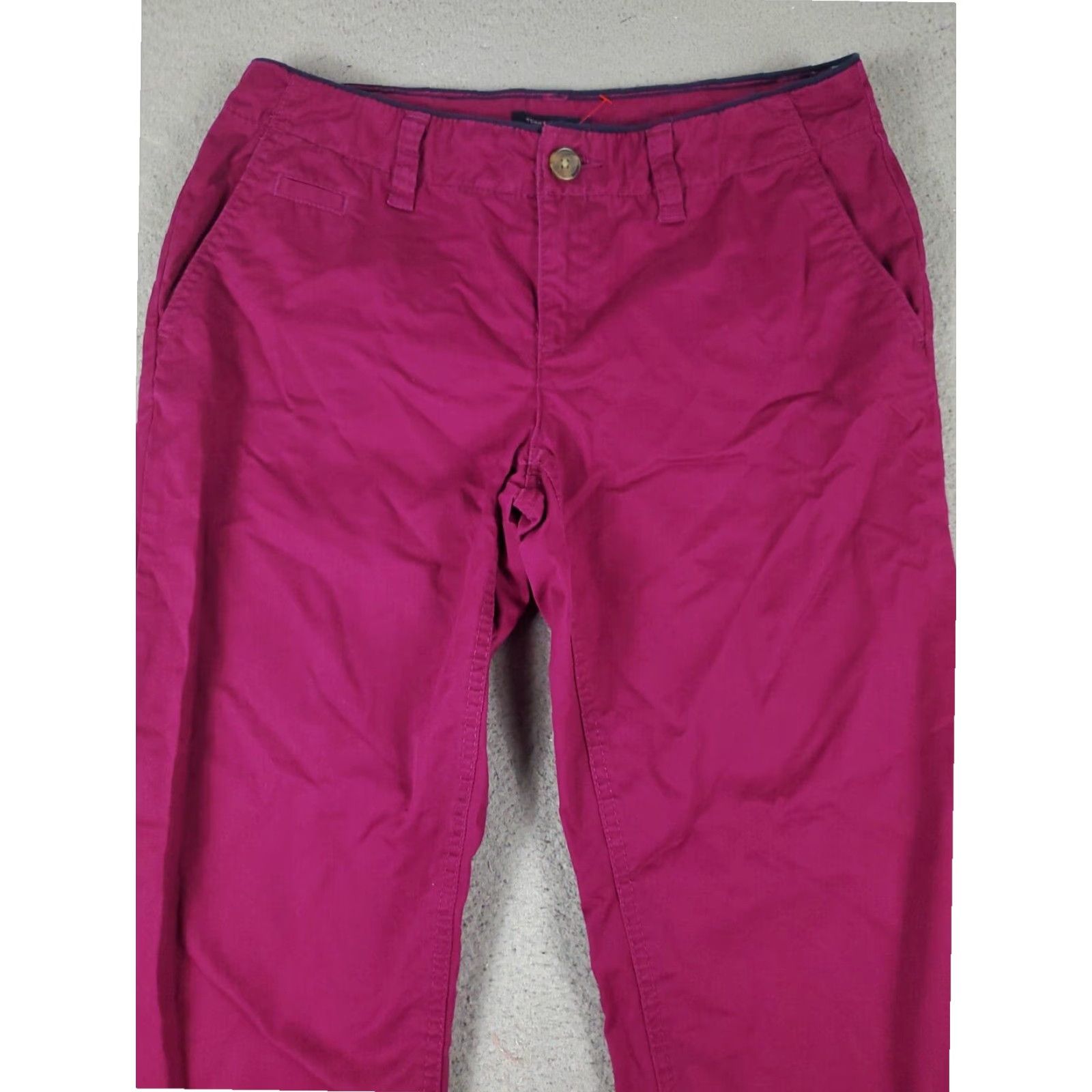 Tommy Hilfiger Tommy Hilfiger Chino Pants Womens Regular 4 Purple Straight Leg Flat Front Cotton Size 27" / US 4 / IT 40 - 2 Thumbnail