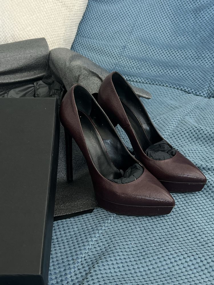 Saint Laurent Paris Saint Laurent Paris Leather Heels Size US 8 / IT 38 - 3 Thumbnail