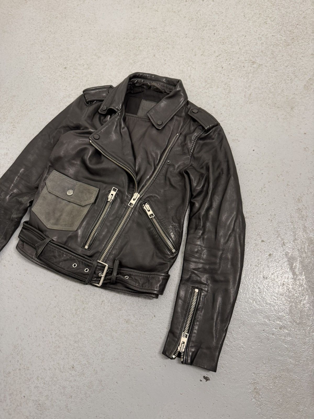 Allsaints Allsaints Leather Biker Belted Jacket Size S / US 4 / IT 40 - 2 Thumbnail