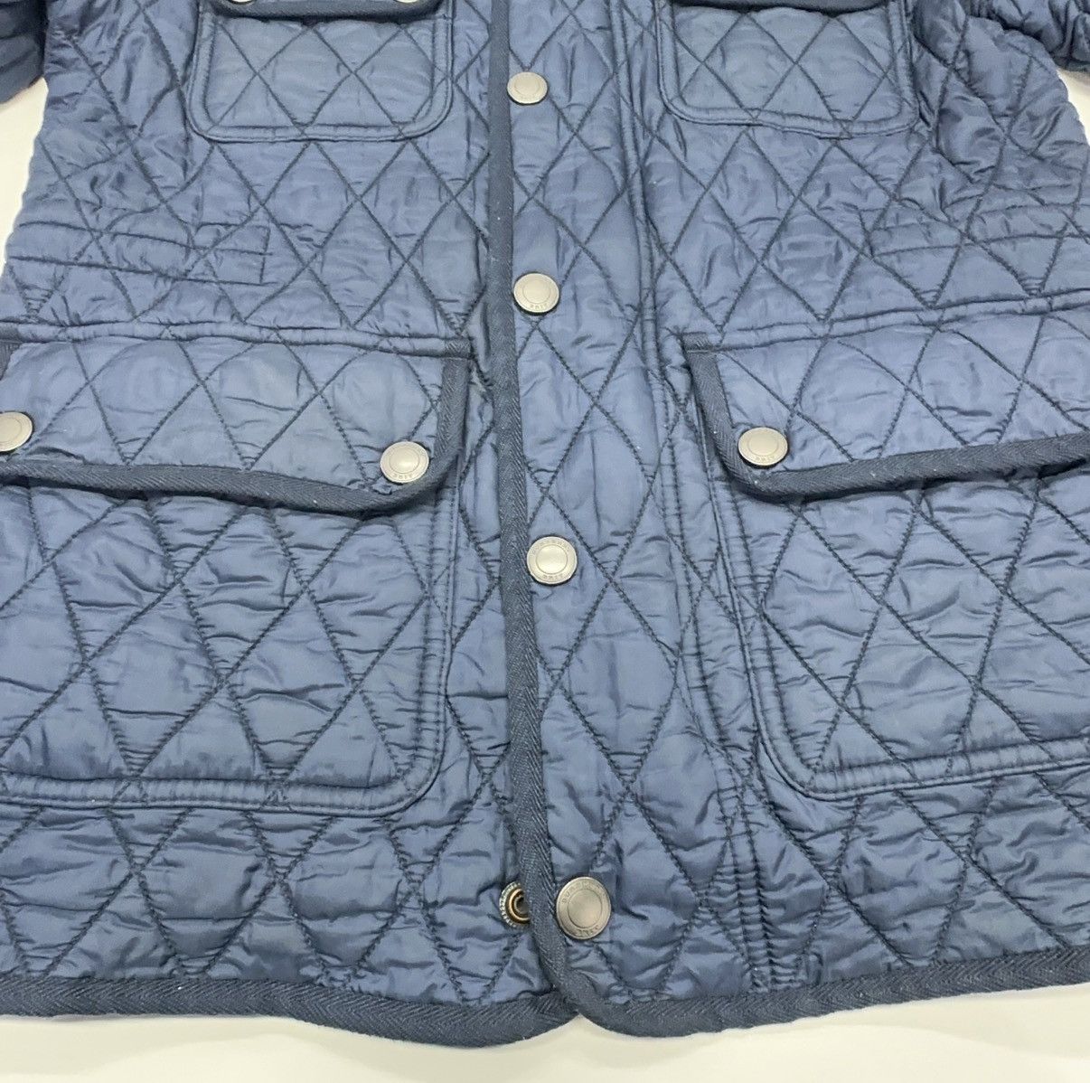 Burberry Brit Navy Blue Synthetic Quilted Russell Field Jacket Size US XS / EU 42 / 0 - 7 Thumbnail