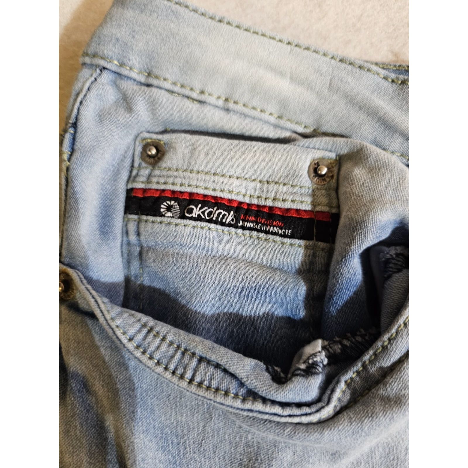 Akademiks VINTAGE Akademiks Jeanius Denim Jeans Slim Straight Acid Wash Stretch Mens 34x30 Size US 34 / EU 50 - 3 Thumbnail