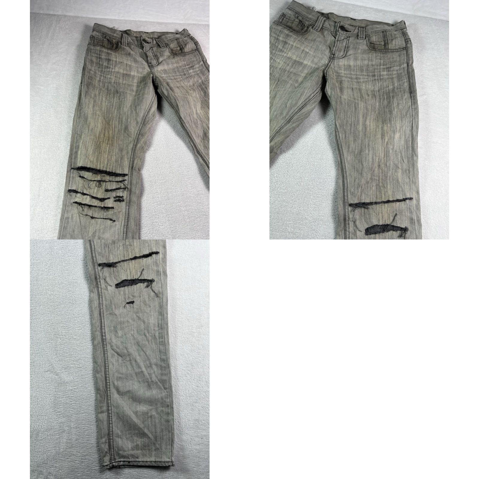 Levi's Levi's 511 Jeans Slim Skinny 29x32 Men Gray Distressed Charcoal Size US 29 - 10 Thumbnail