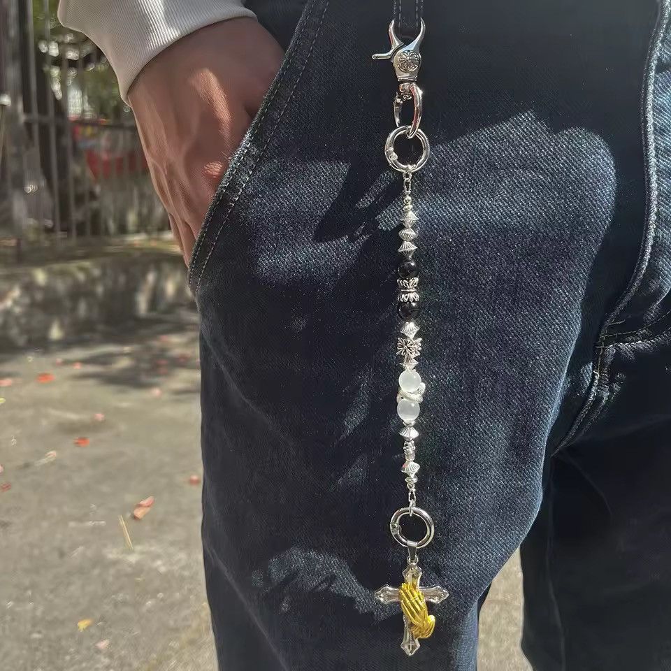 Jewelry Punk Gothic Cross Streetwear Heavy Pants Key Chain Size ONE SIZE - 3 Thumbnail