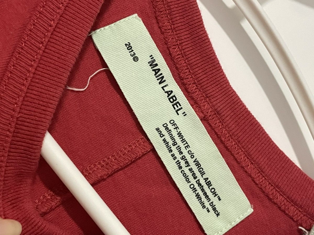 Off-White Gently Used Classic off-white Red Tee Women Size XXS / US 00 / IT 34 - 3 Thumbnail