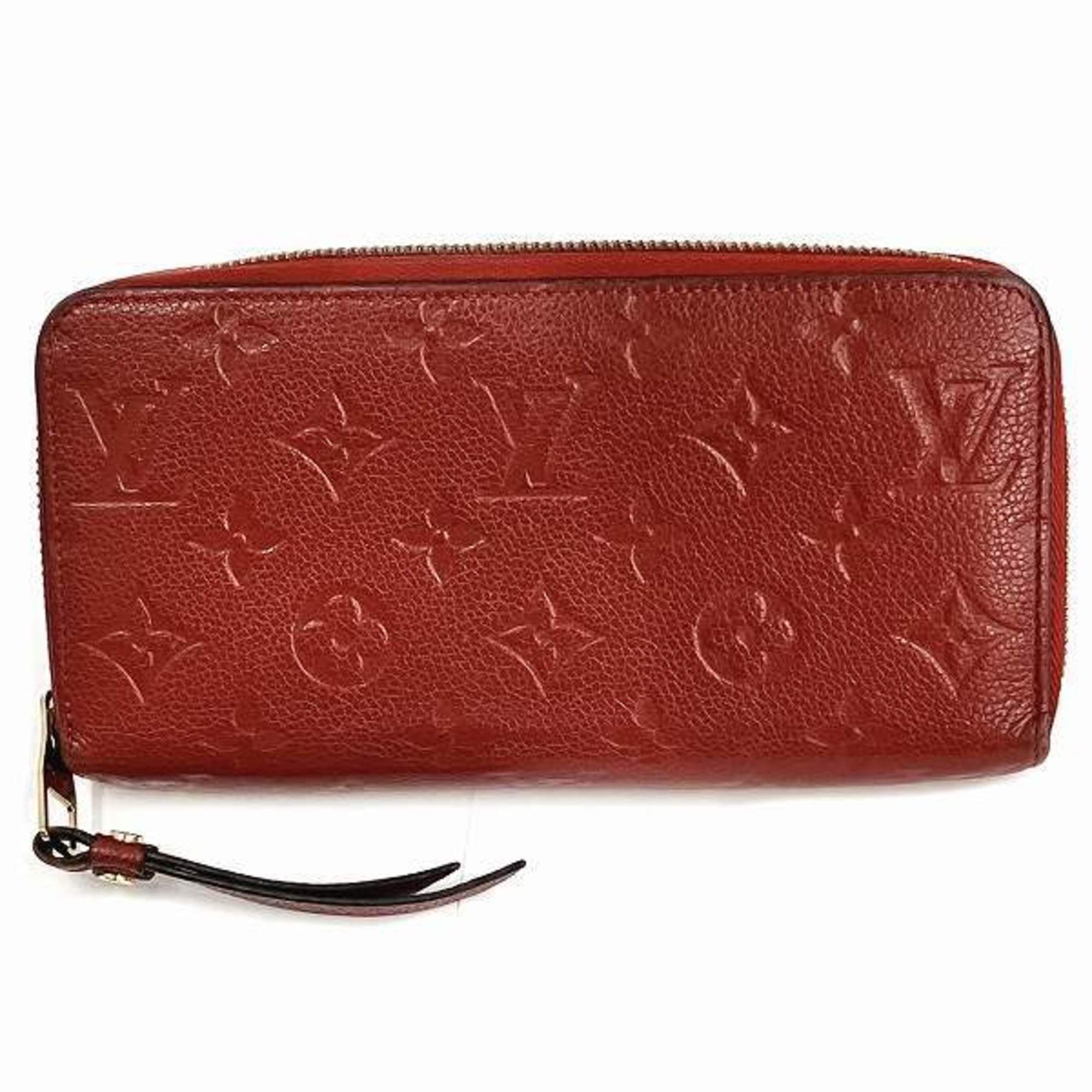 image of Louis Vuitton Empreinte Zippy Wallet M63691 Scarlet Long For Women in Red