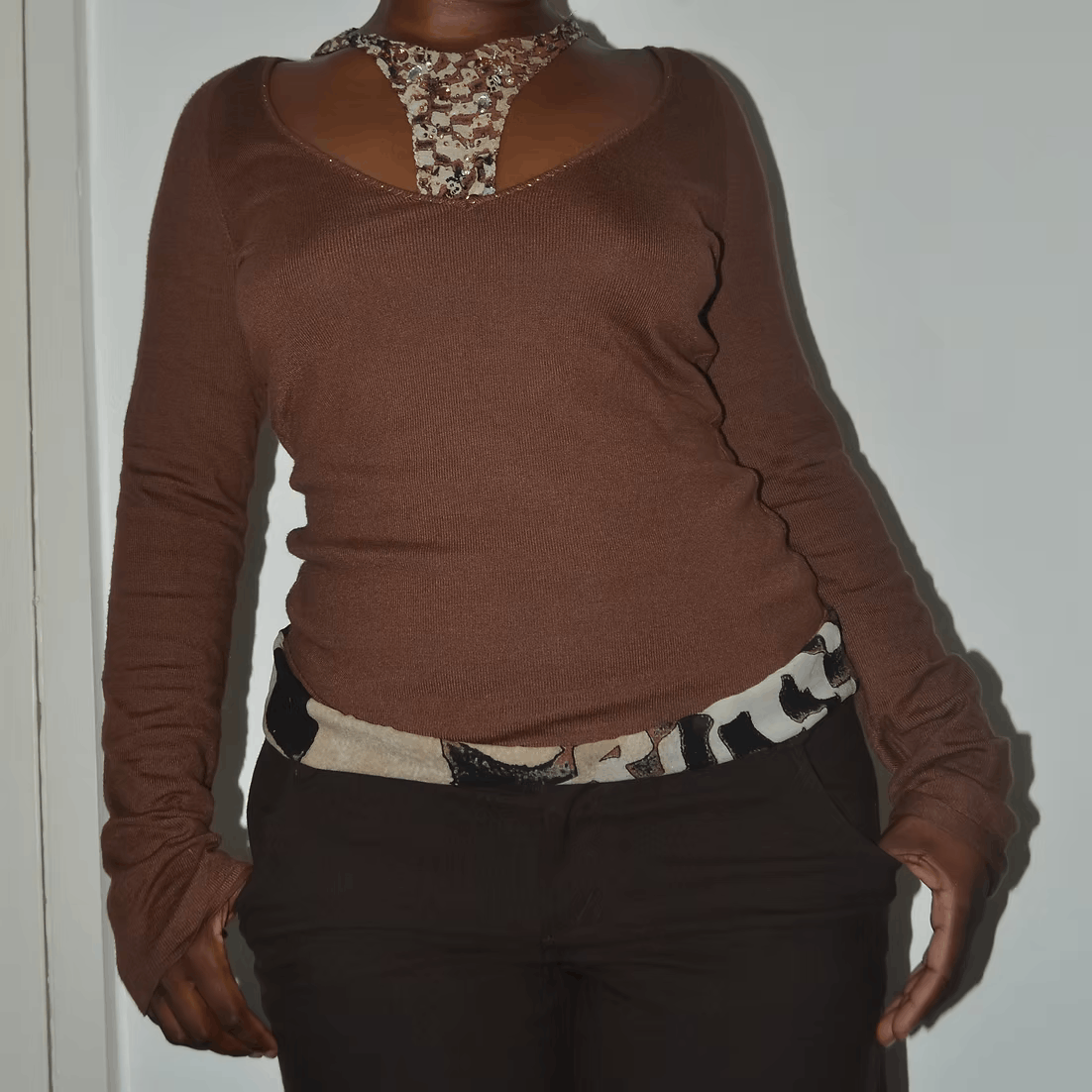 Roberto Cavalli FW2003 Double Layered Embellished Top Size M / US 6-8 / IT 42-44 - 1 Thumbnail