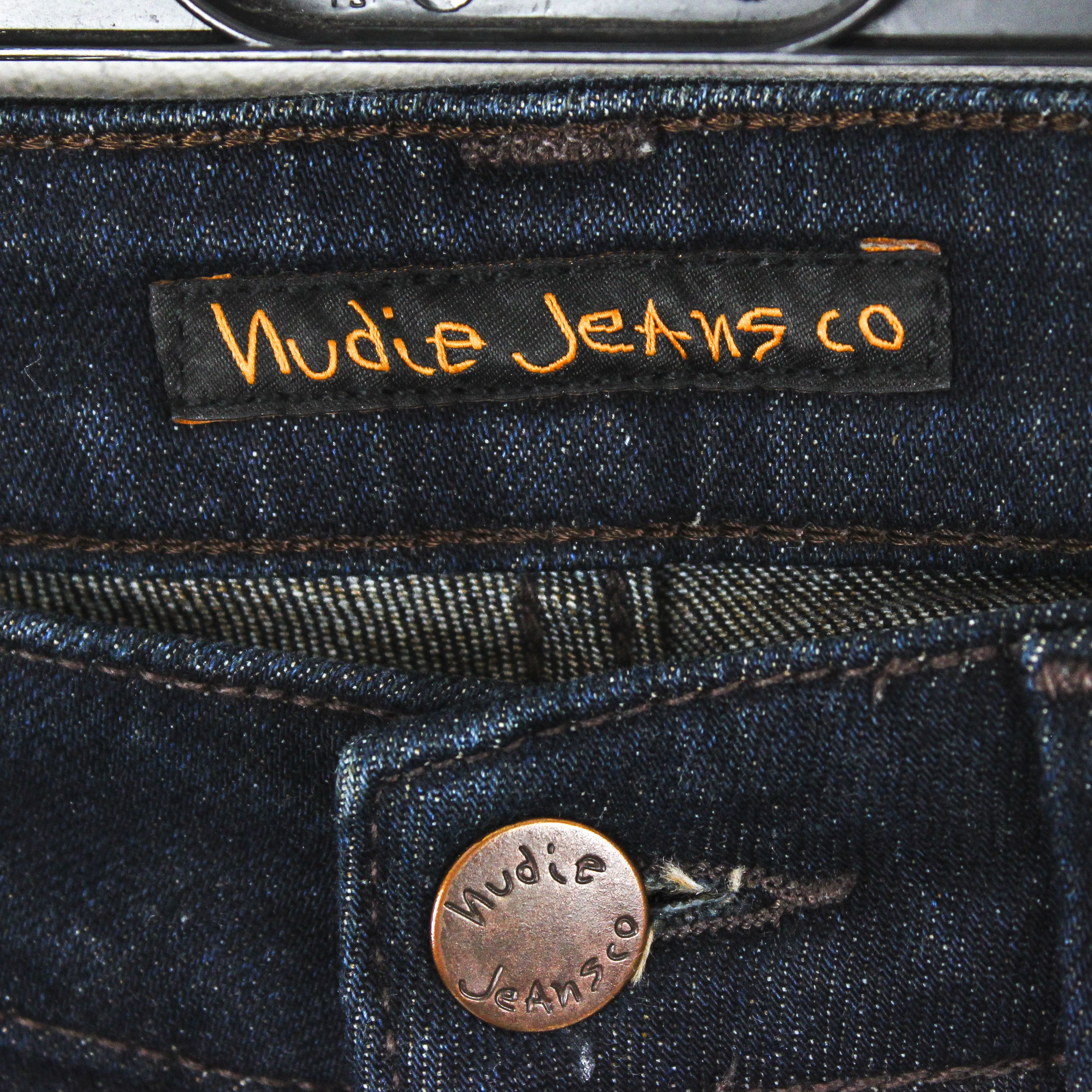 Nudie Jeans Skinny Lin Dry Steel Women W28 L32 Slim Denim Pants Low Rise Size 28" / US 6 / IT 42 - 5 Thumbnail