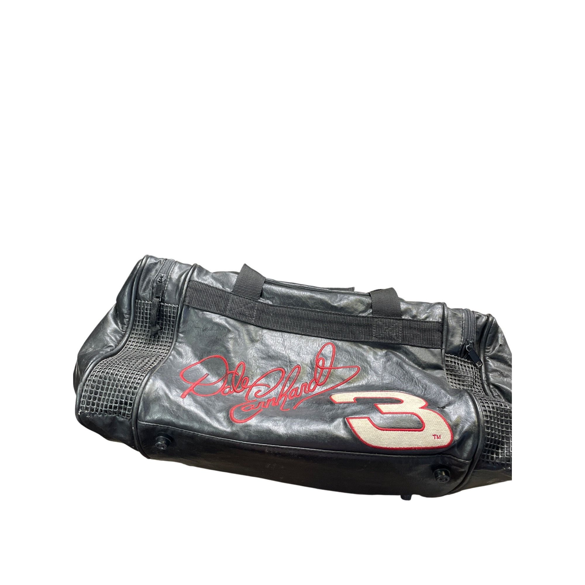 Dale Earnhardt 3 Black Fayux Leather Duffel Gym Bag Sku 858, Men's