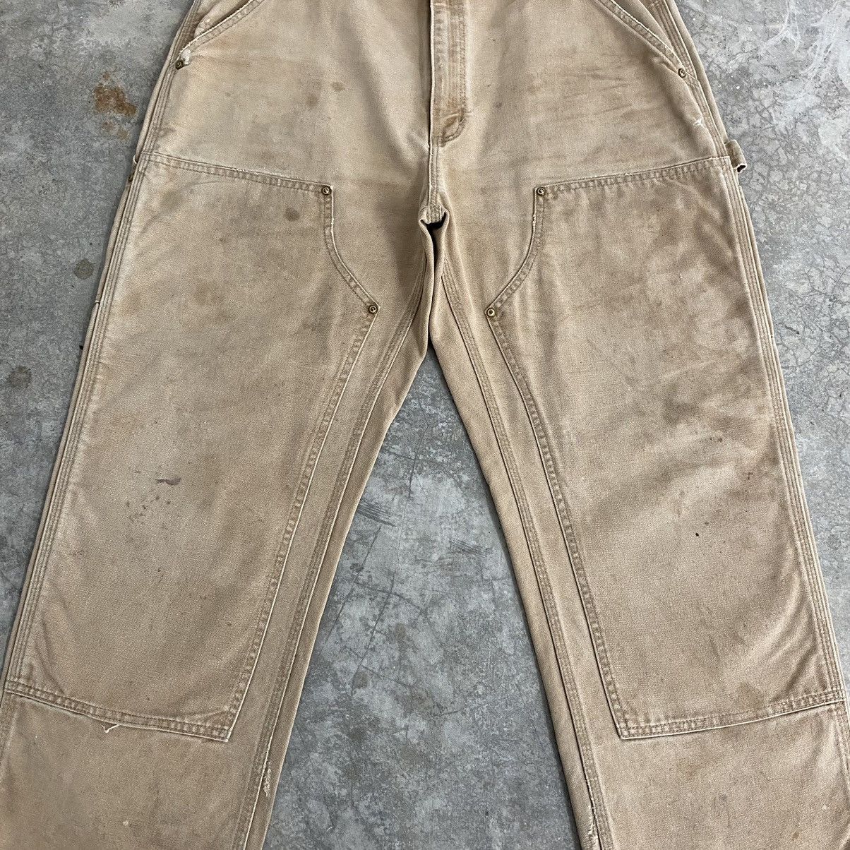 Carhartt Vintage Carhartt Double Knee Faded Tan Carpenter Pants Size US 35 - 6 Thumbnail