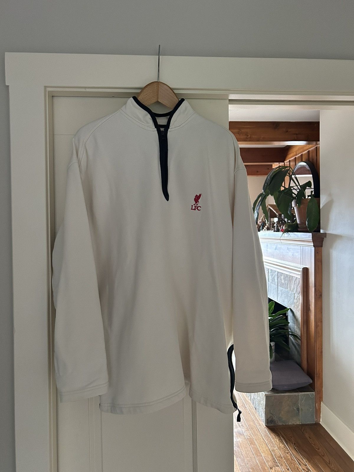 Vintage Vintage 90s Liverpool FC 1/4 Zip Sweater Size US L / EU 52-54 / 3 - 1 Thumbnail