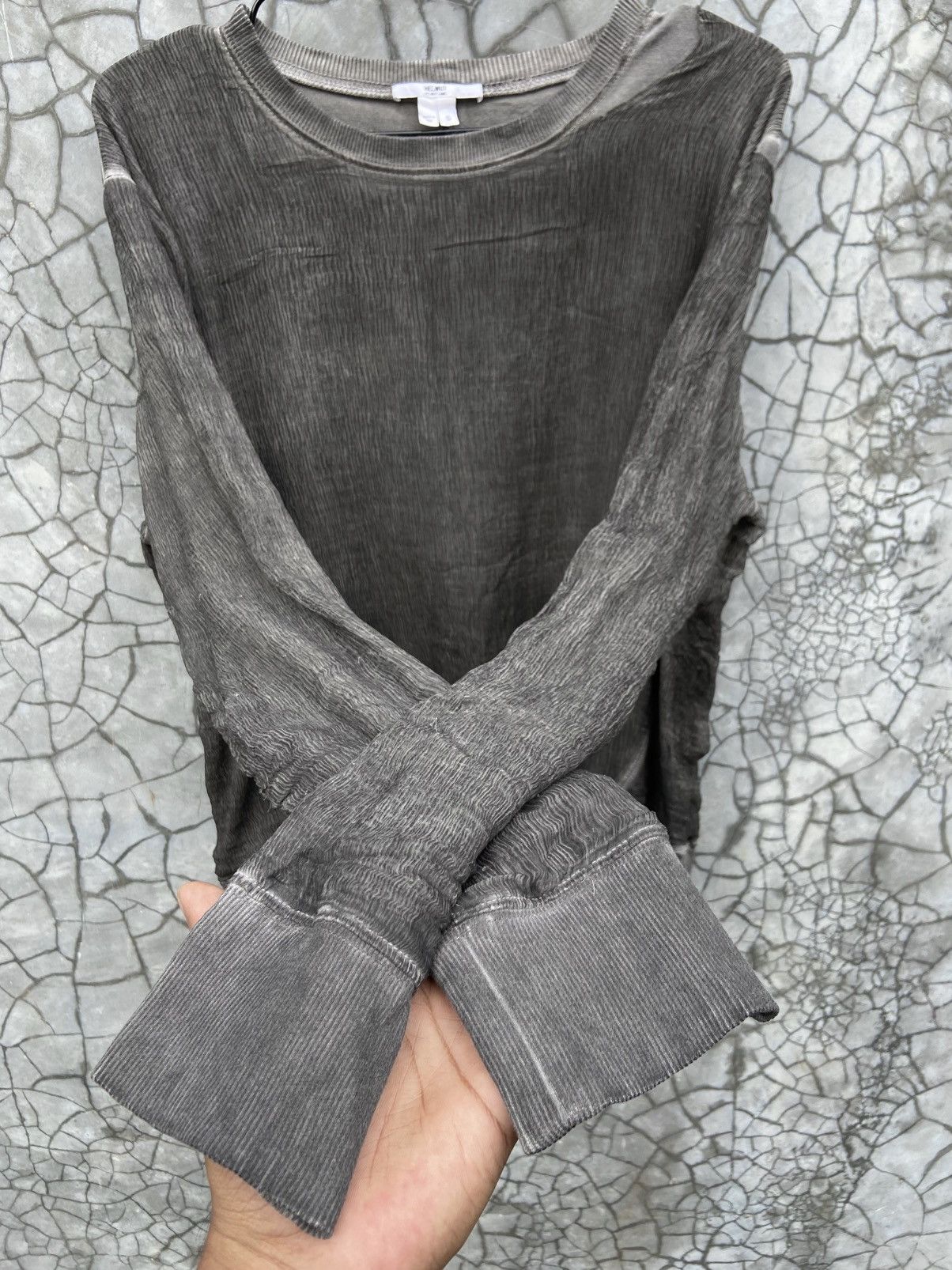 Helmut Lang Offer‼️ Helmut Lang Aesthetic Destroy Distressed Sweatshirt Size US S / EU 44-46 / 1 - 6 Thumbnail