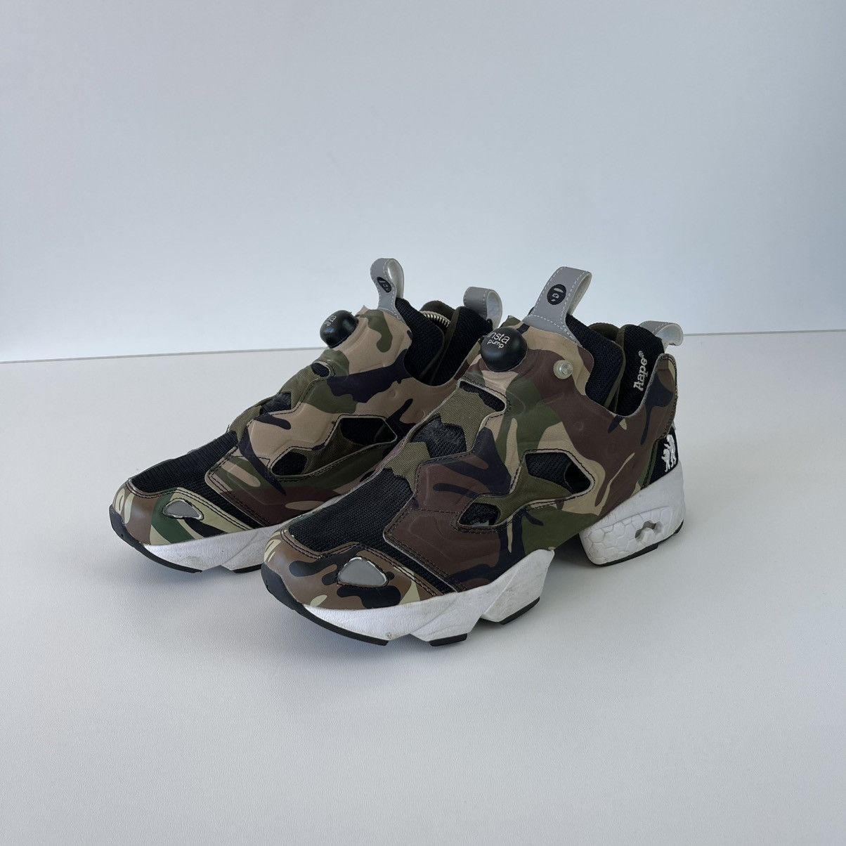 Reebok AAPE X Pump Fury Instapump Shoes Camo Bape V53879