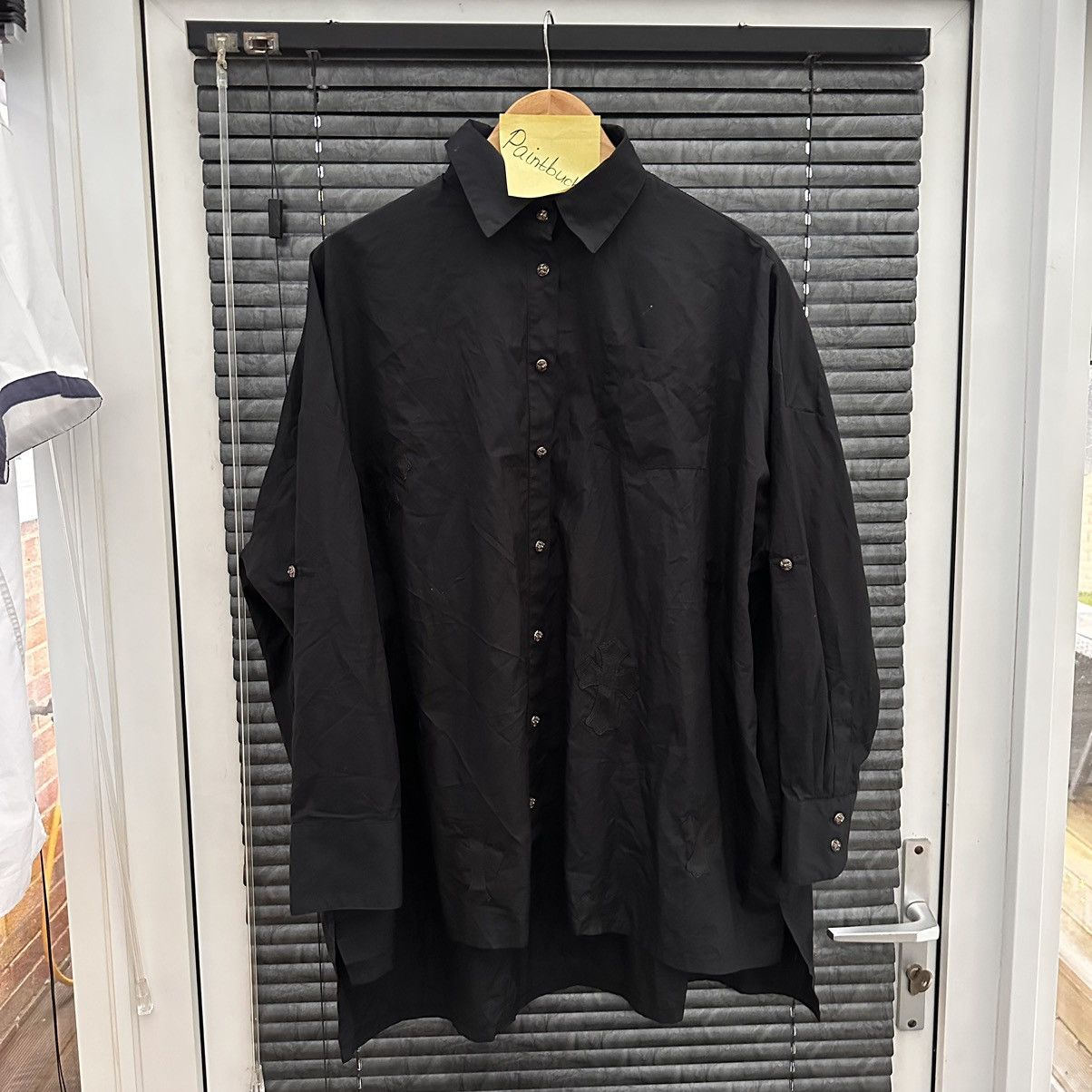 Chrome Hearts chrome hearts button up shirt with crosses | Grailed