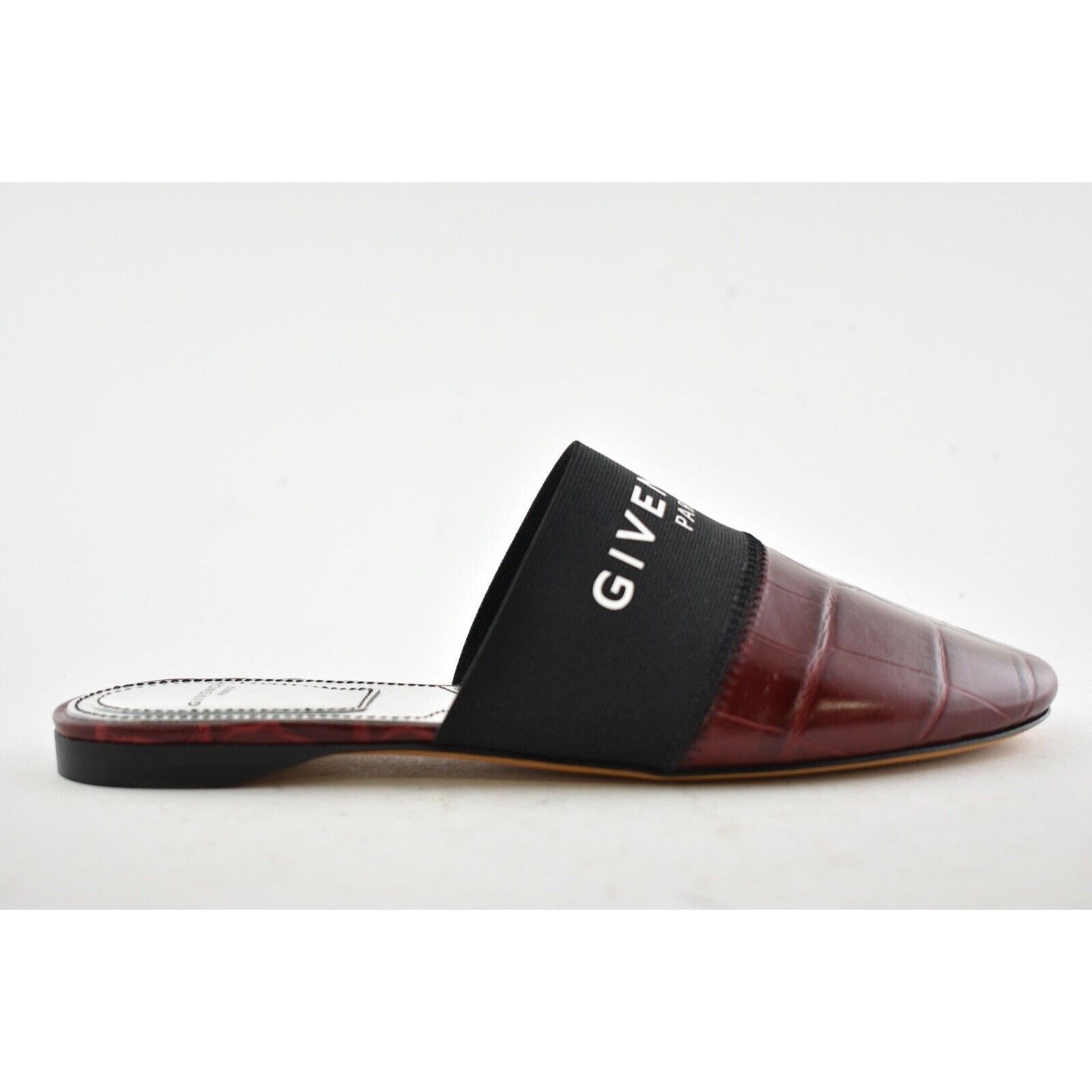 Givenchy Givenchy Bedford Paprika Red Black Crocodile Mule Logo Size US 5.5 / IT 35.5 - 3 Thumbnail