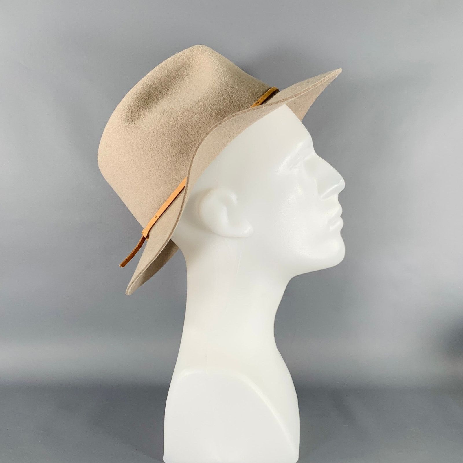 Brixton BRIXTON Size M Taupe Wool Felt Fedora Hat Size ONE SIZE - 3 Thumbnail