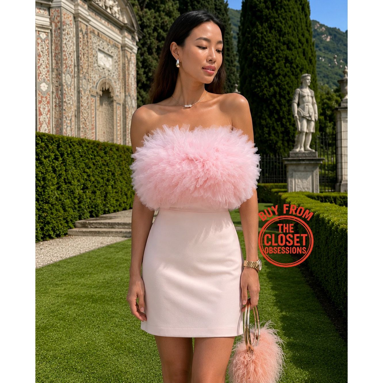 white dress with slit Wedtrend Women Simple Maxi Ruffled Chiffon Corset High School Party Dress Slit, White / US22W SIZE:4P High mock neck Back price-02 Time and Tru Women's
