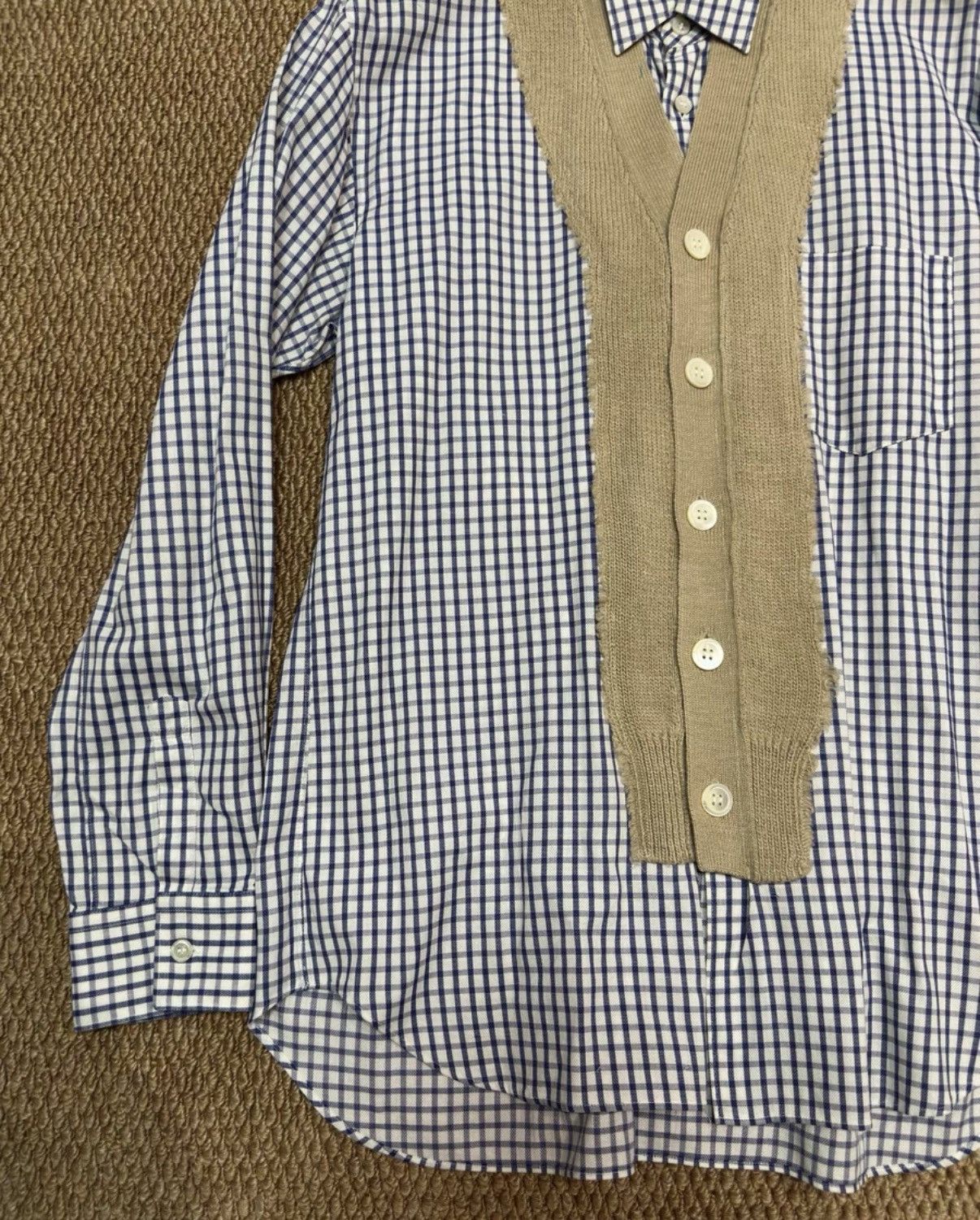 Comme des Garcons Comme des Garçons Knit Panel Plaid Shirt K23 Size US S / EU 44-46 / 1 - 4 Thumbnail
