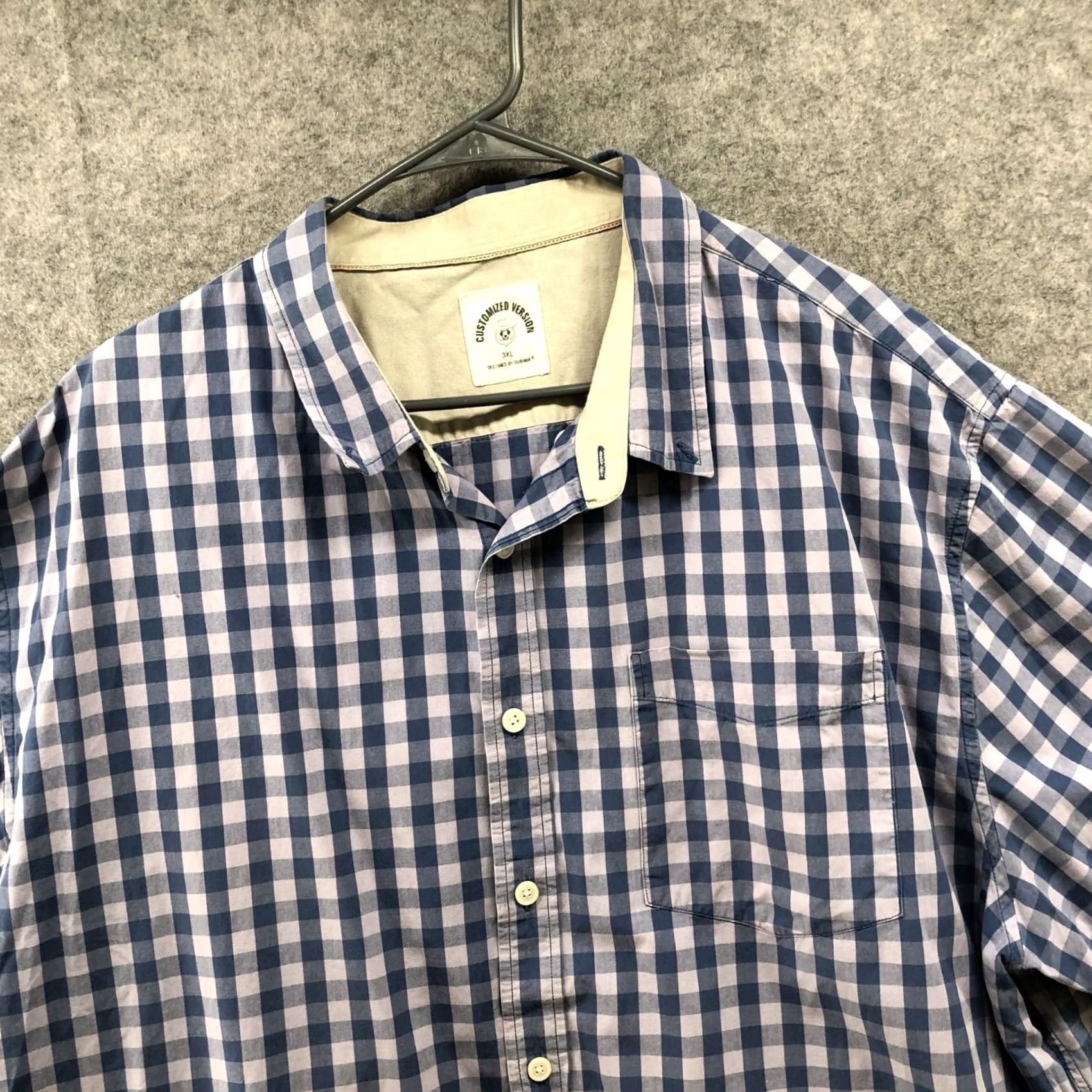 Vintage Dubinik Shirt Mens 3XL Short Sleeve Blue Check Button Down Size US XXL / EU 58 / 5 - 3 Thumbnail