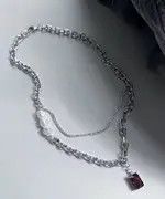 Designer × Vintage Vintage ruby and pearl necklace Size ONE SIZE - 4 Thumbnail