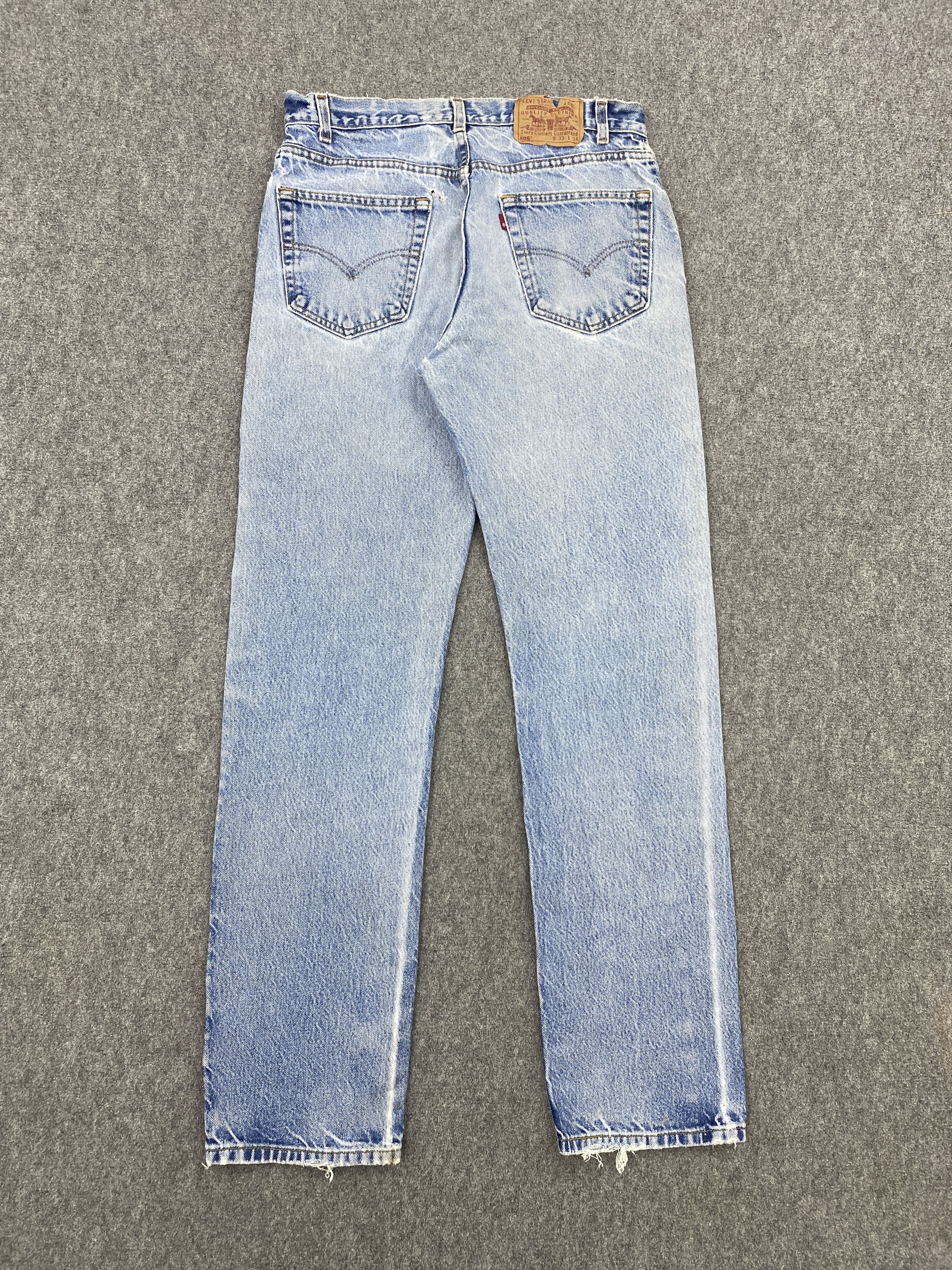 Levi's Vintage 90s Levis 505 Light Washed Jeans DP2674 Size US 31 - 3 Thumbnail