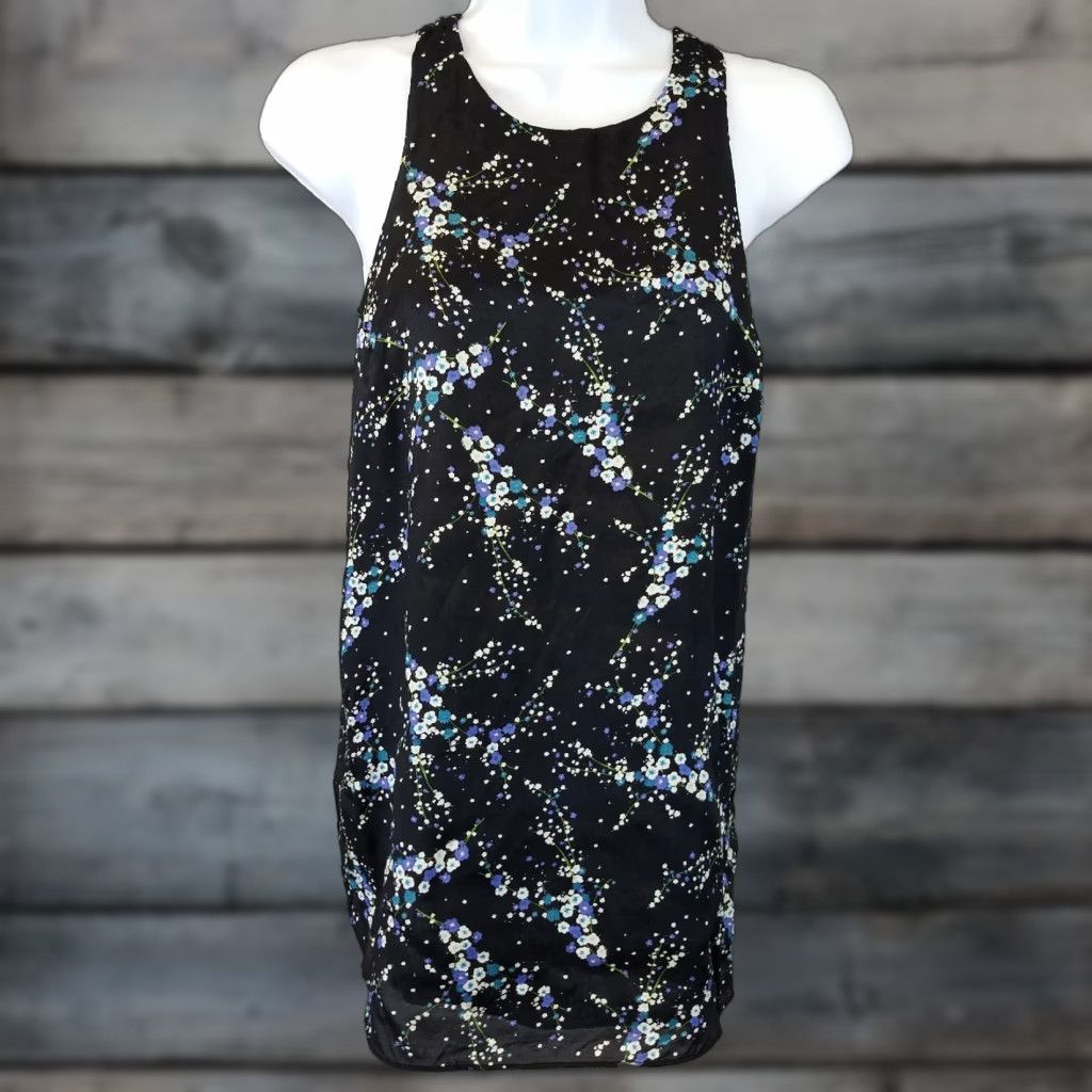 Sanctuary Sanctuary Blouse Sleeveless Floral Rayon Black Blue Size S Small Women VINTAGE? No (omit) Size S / US 4 / IT 40 - 1 Thumbnail