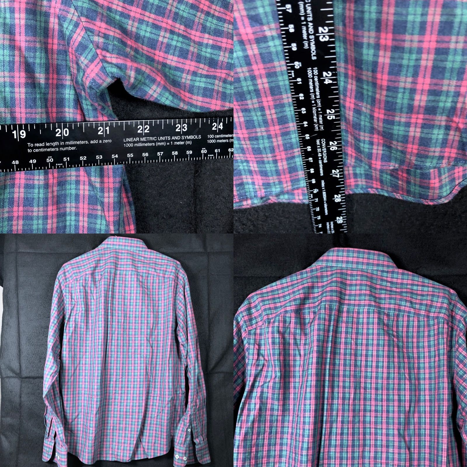 UNTUCKit UNTUCKit Mens Shirt Plaid Collared Button-Down Wrinkle Free 100% Cotton Large Multicolored Blue-White-Black Casual Workwear Mens Size US L / EU 52-54 / 3 - 8 Thumbnail