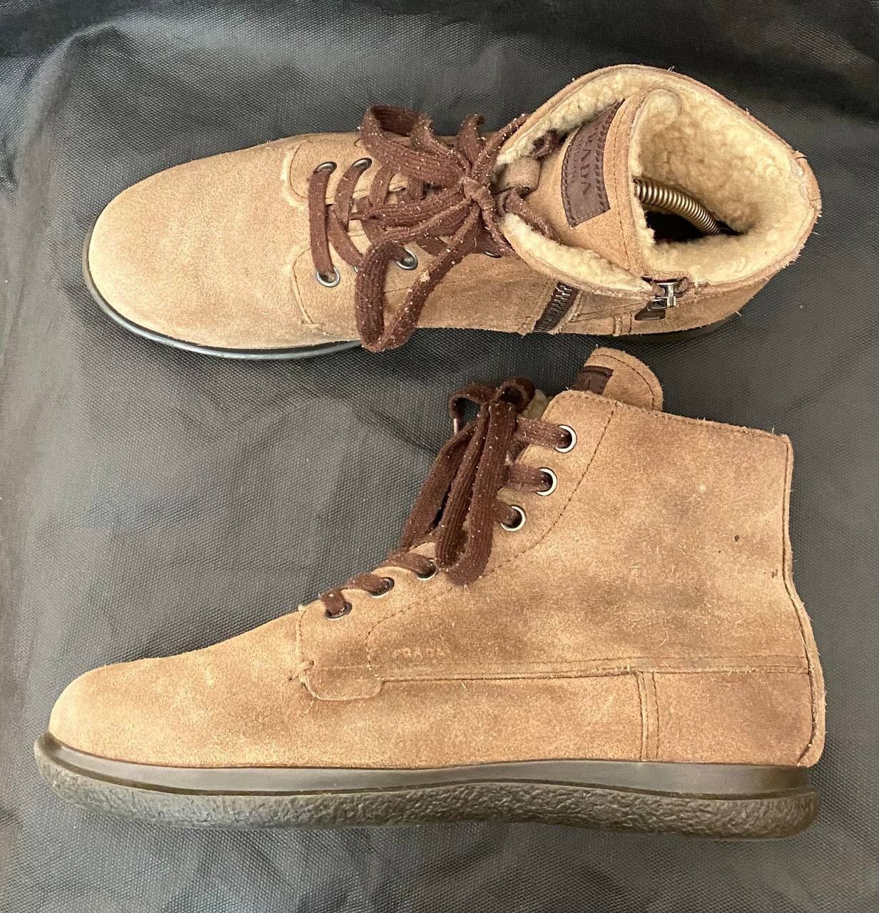 Prada 🔥 PRADA Men Brown Zip Winter Boots Sz. UK 6.5 US 7.5 EU 40.5 Size US 7.5 / EU 40-41 - 3 Thumbnail