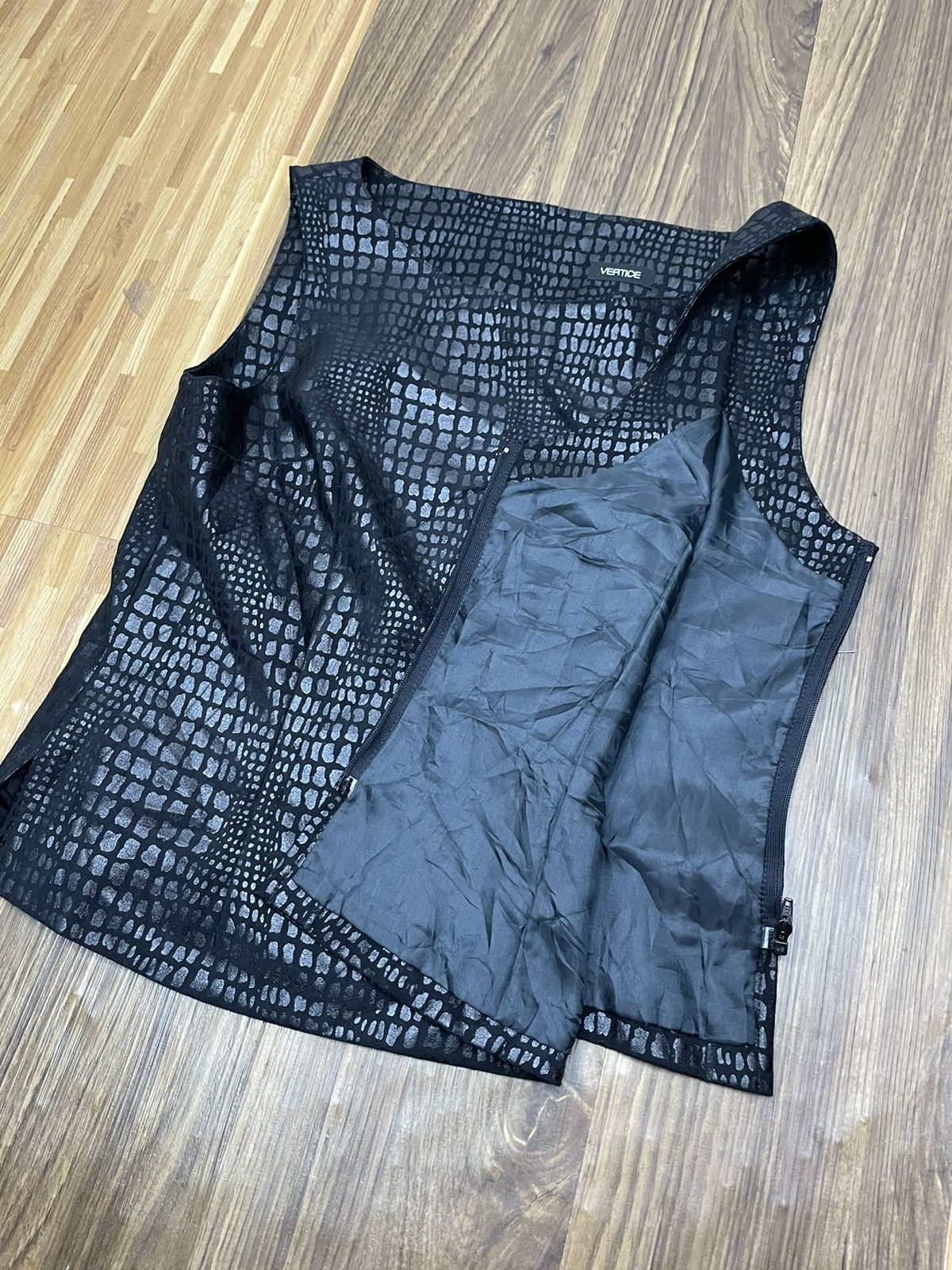 If Six Was Nine Japanese Brand Vertice Punk Leather Vest Snake Skin Pattern Size US S / EU 44-46 / 1 - 3 Thumbnail