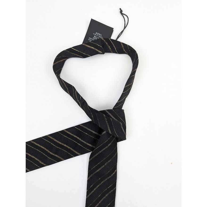 Saint Laurent Paris o1rshd1 Q:2 / Size: OS / Scarf Noeud Lavallie in Black/Gold Size ONE SIZE - 13 Thumbnail