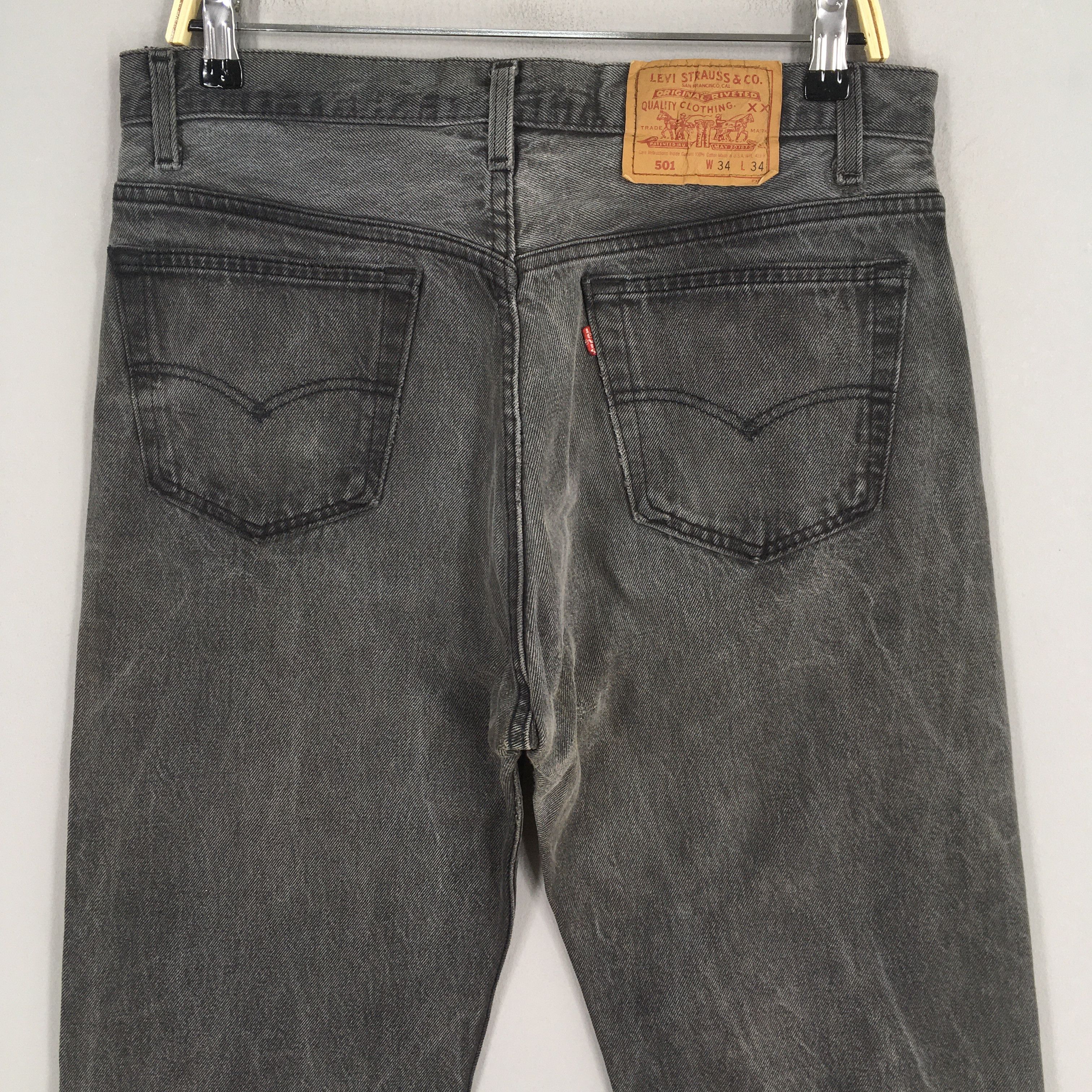 Levi's Size 29x28.5 Vintage 90s Levi's 501 Black Jeans S1051 Size US 29 - 9 Thumbnail