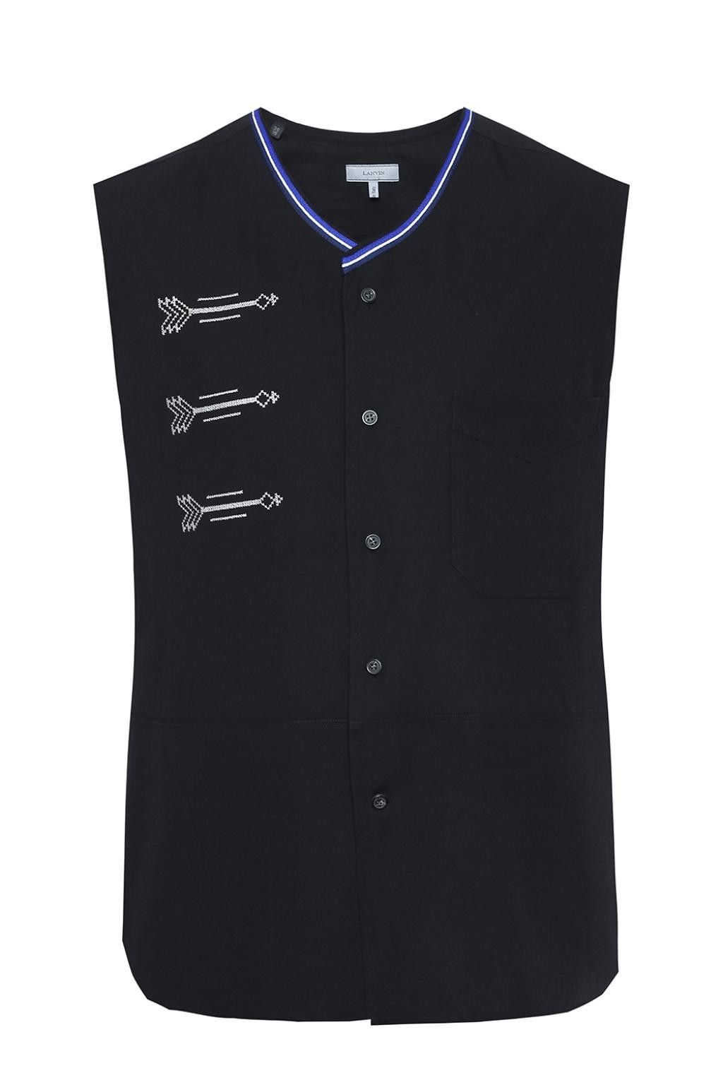LANVIN arrow stitch buttoned vest