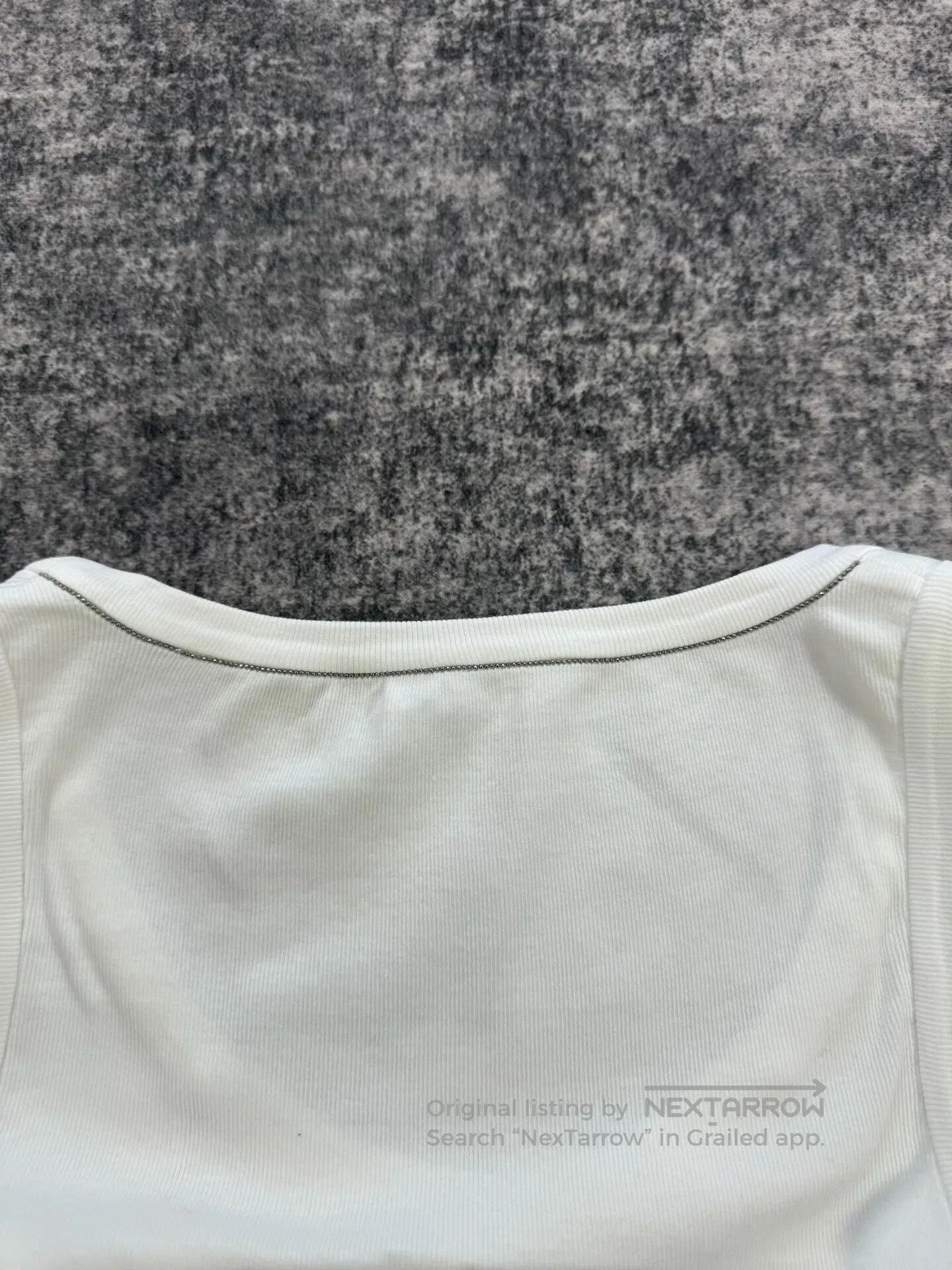 Brunello Cucinelli Brunello Cucinelli White nail bead vest| Size XS / US 0-2 / IT 36-38 - 6 Thumbnail