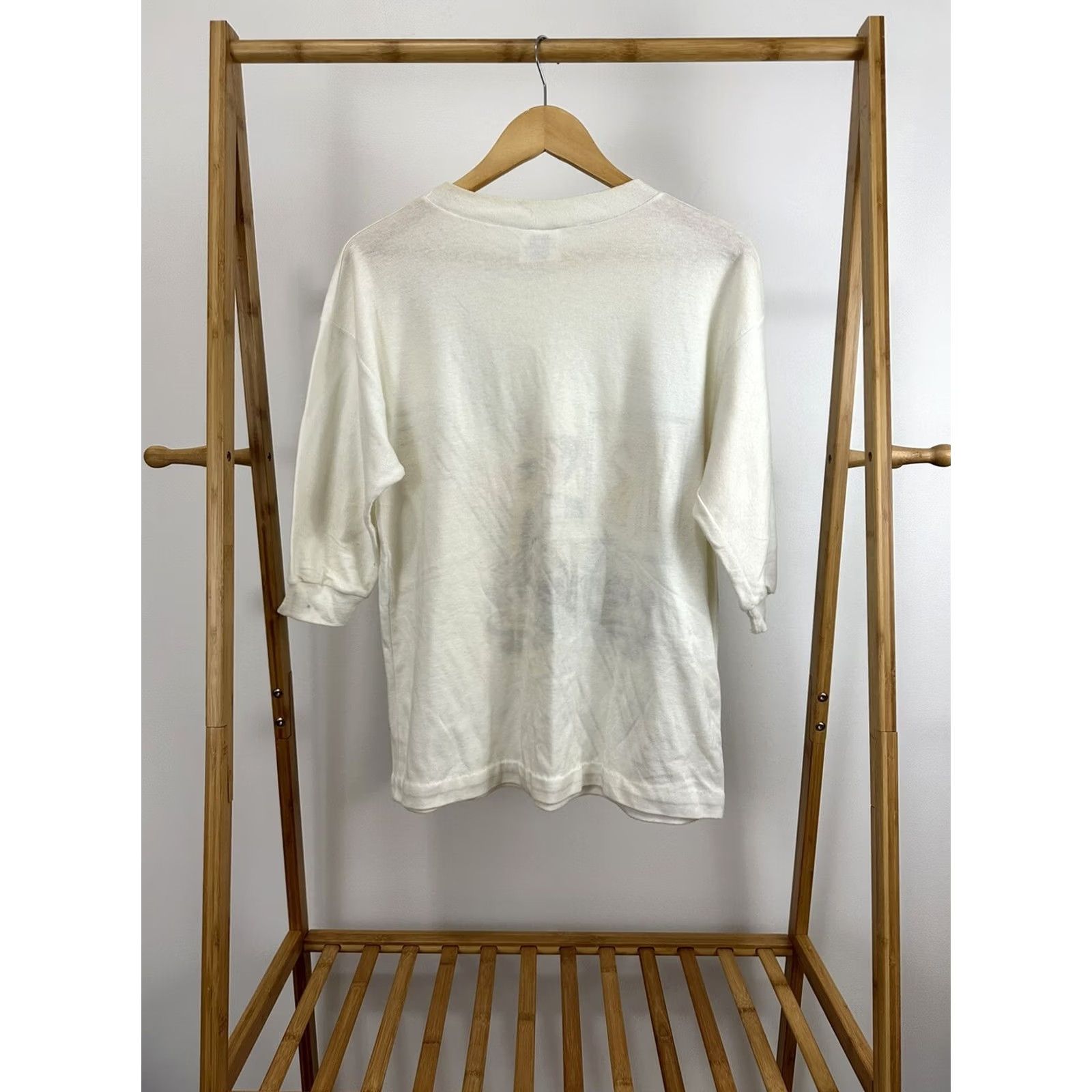 Vintage VTG 80s Rolls Royce Luxury Bedazzled Pullover Top T-Shirt Gestie White L Womens 80s T-Shirt Size L / US 10 / IT 46 - 4 Thumbnail