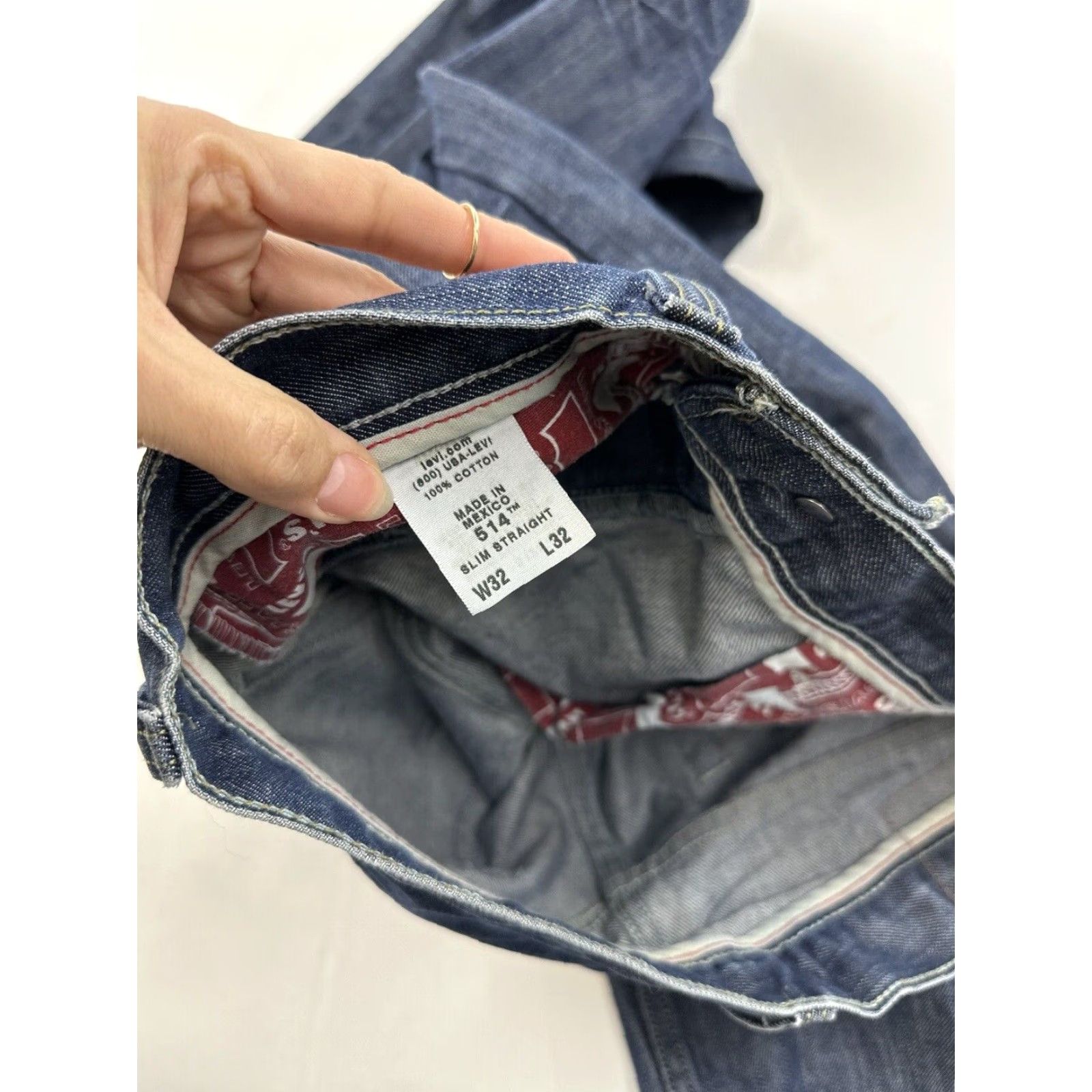 Levi's Levis 514 Straight Fit Jeans Men's 32 x 32 Blue Distressed Size US 32 / EU 48 - 5 Thumbnail