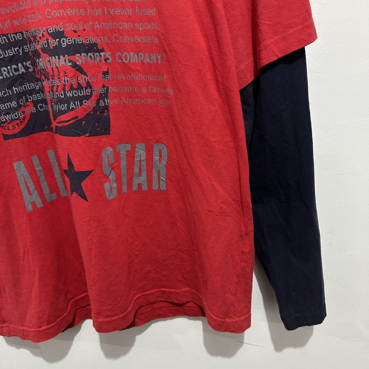 Converse Vintage Converse Double layer Long Sleeve T Shirt Size US L / EU 52-54 / 3 - 5 Thumbnail