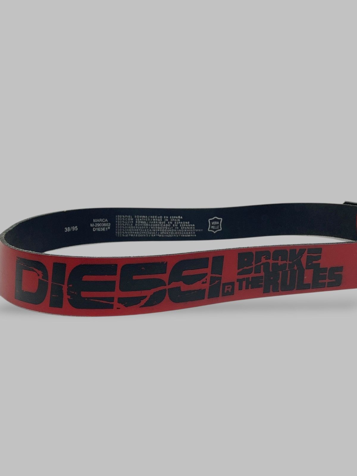Diesel 🔥 DIESEL BREAK THE RULES BELT Y2K BIKER TECH PUNK ENERGY Size ONE SIZE - 3 Thumbnail
