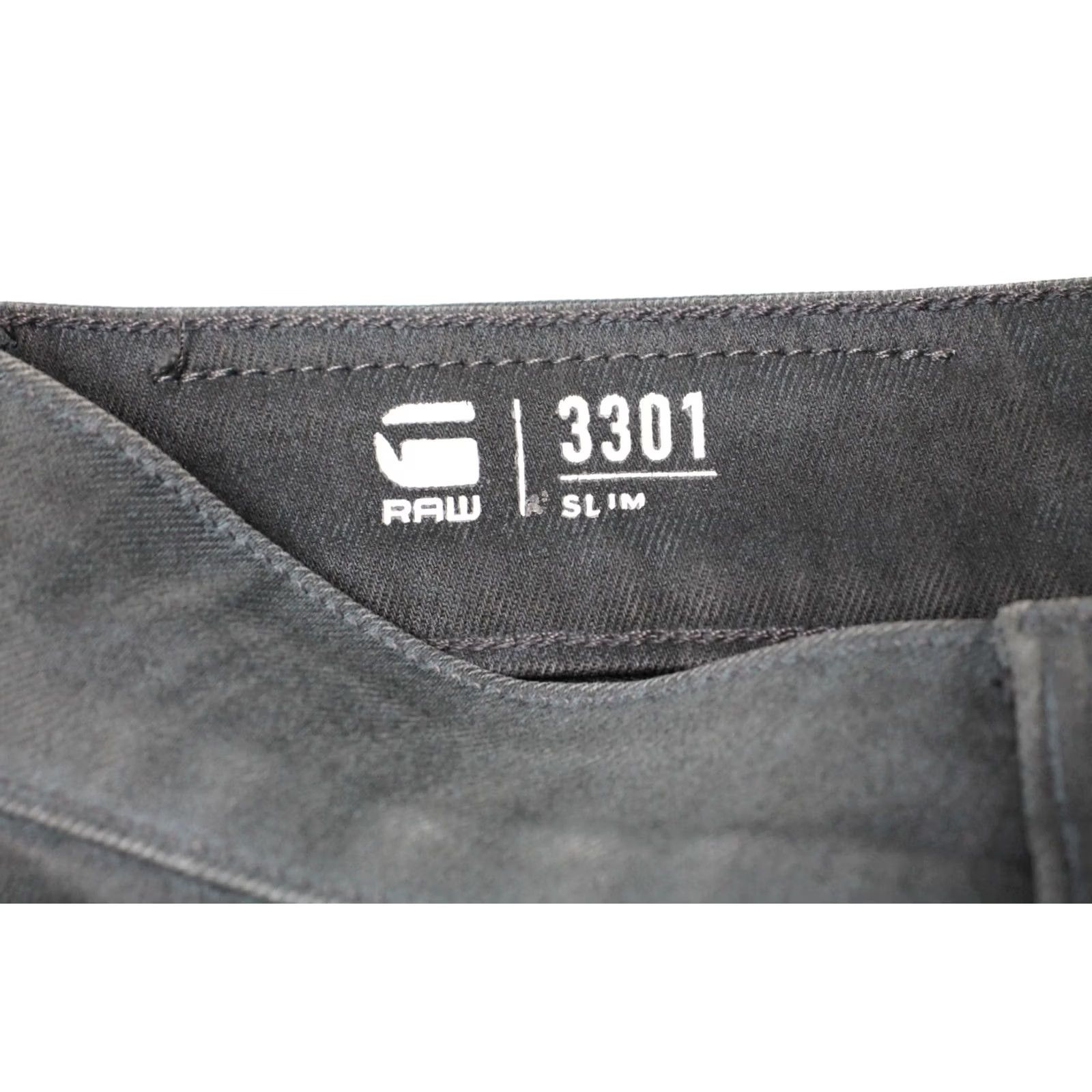 G-Star G-STAR 3301 Slim Jeans Men's Grey Faded Denim Button Fly Stretch W30/L36 Size US 30 / EU 46 - 6 Thumbnail