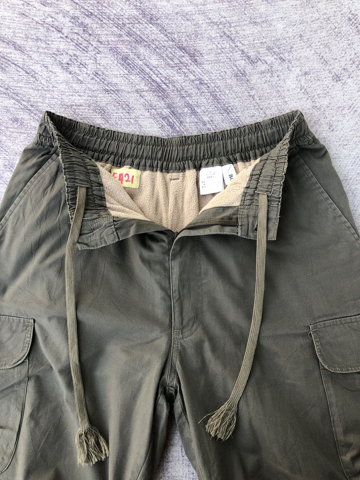 Vintage Cargo Stretchable Waist Trousers With 6 Pocket Workware Size US 26 / EU 42 - 6 Thumbnail