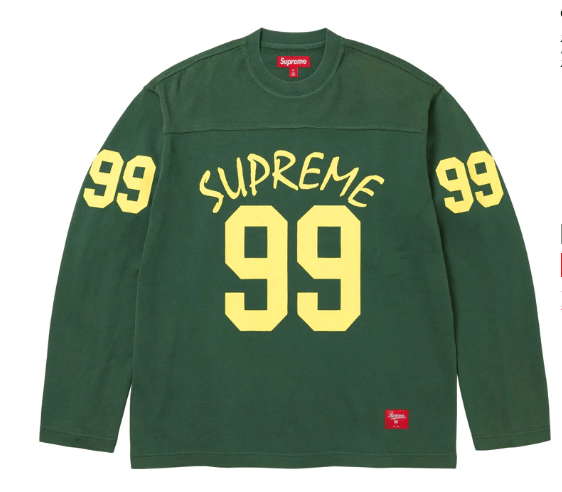 Supreme Supreme 99 L/S Football Top Green 2XL | Grailed