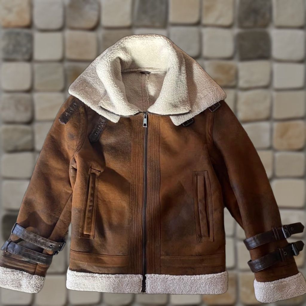 Zara VINTAGE Zara Faux Shearling B-3 Jacket S Size Used Cold Weather Military Fur Shrug Style Mens Womens Girls Boys Size US S / EU 44-46 / 1 - 1 Thumbnail